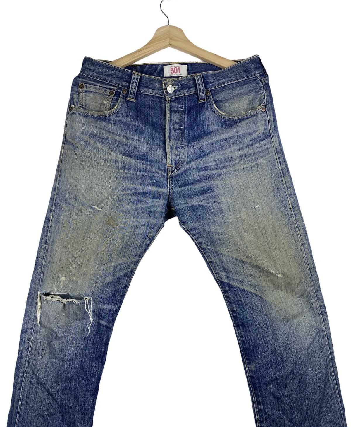 Levi's OFFER 🔥 Vintage Levi's 501 Trashed Jeans Denim Pants Size US 30 / EU 46 - 2 Thumbnail