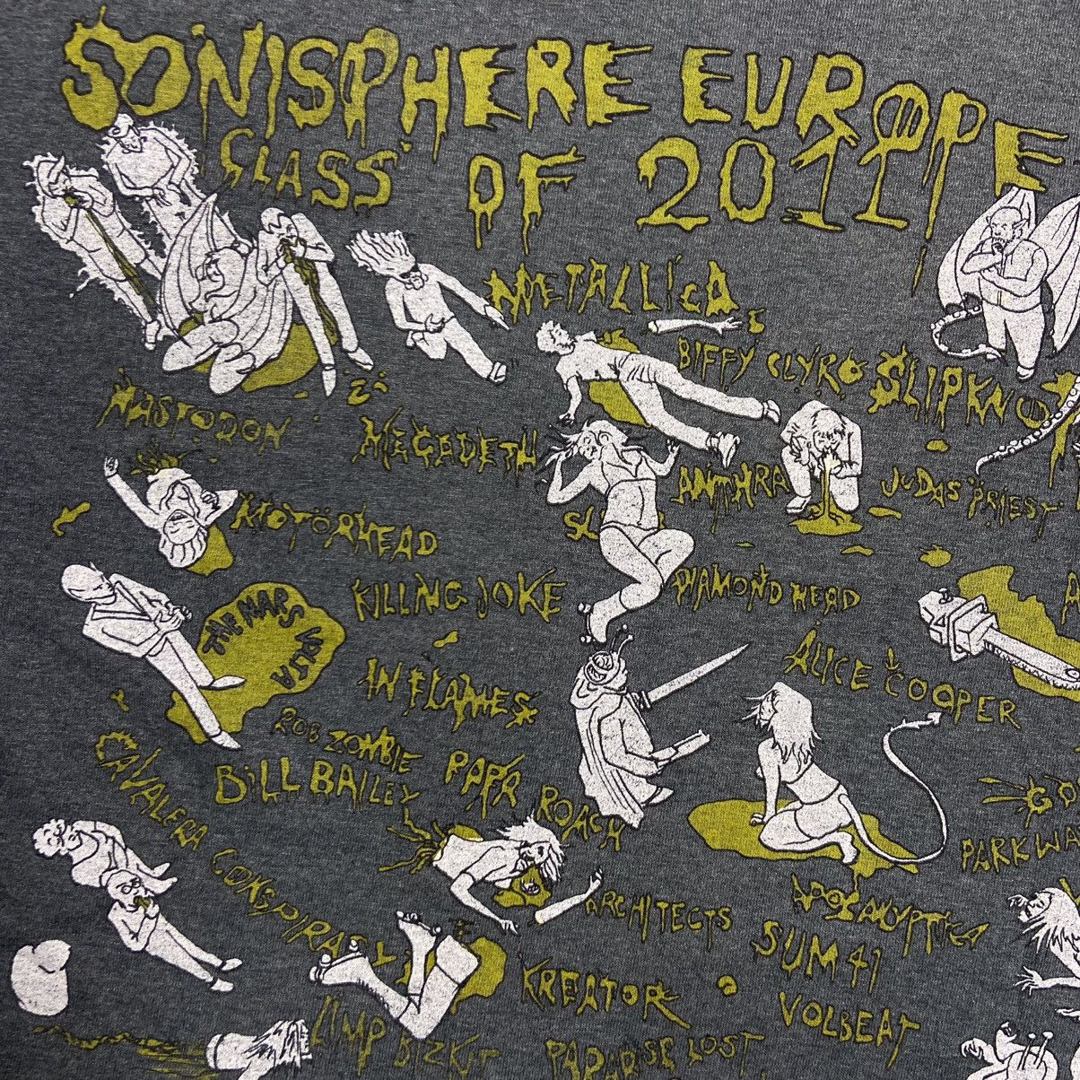 Band Tees SONISPHERE FESTIVAL OVERPRINTED Y2K RARE TEE - № 159 Size US M / EU 48-50 / 2 - 7 Thumbnail