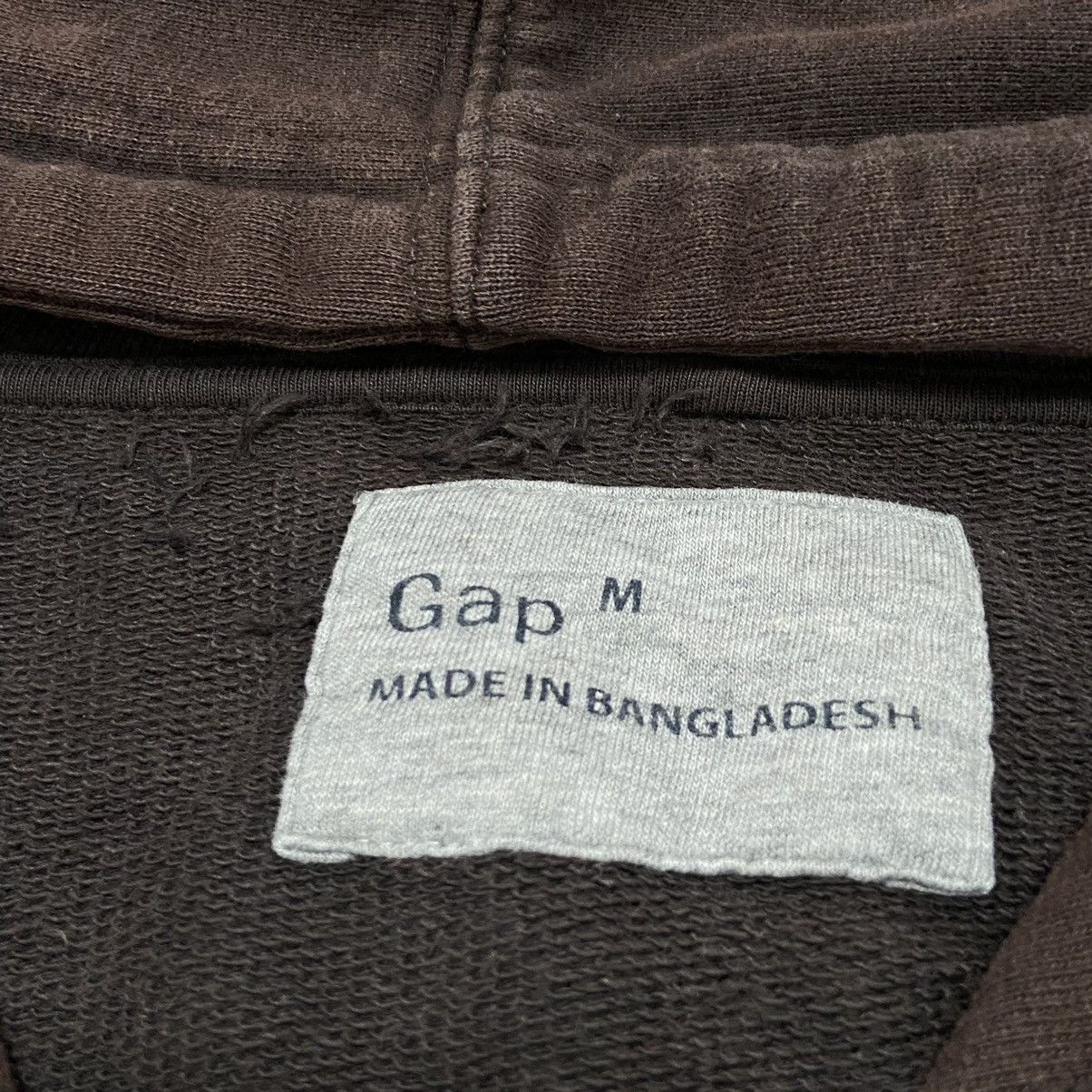 Gap 2000s GAP SUN FADED DISTRESSED RARE BROWN ZIP HOODIE № 1001 Size US L / EU 52-54 / 3 - 12 Thumbnail