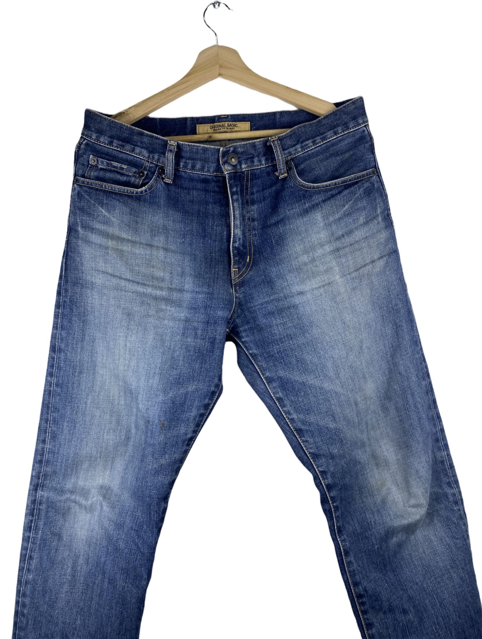 Uniqlo GONE 🔥 Vintage Uniqlo Regular Fit Straight Denim Jeans Size US 32 / EU 48 - 5 Thumbnail