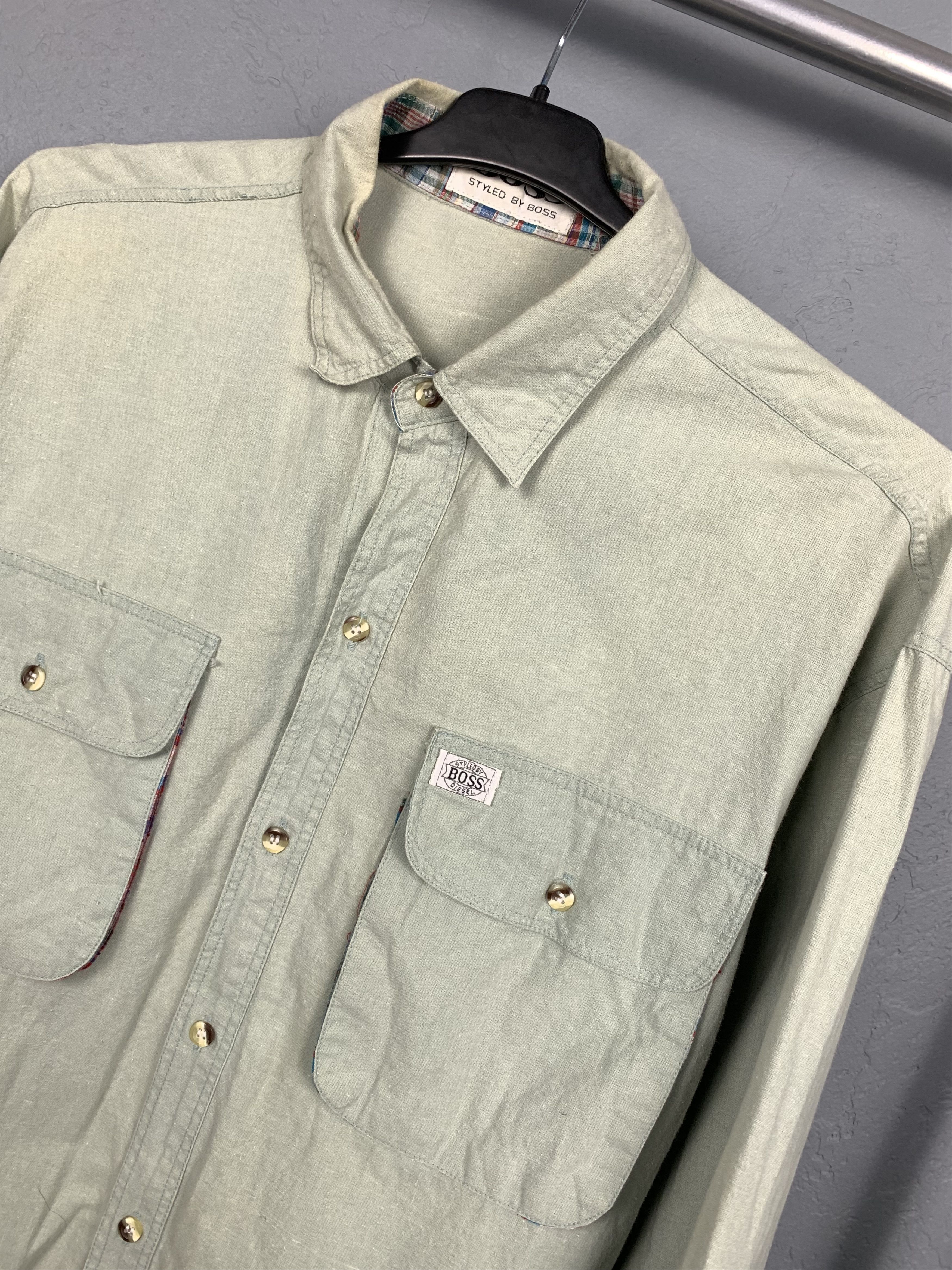 Hugo Boss Hugo Boss 90s Vintage Long Sleeve Shirt Size US L / EU 52-54 / 3 - 2 Thumbnail