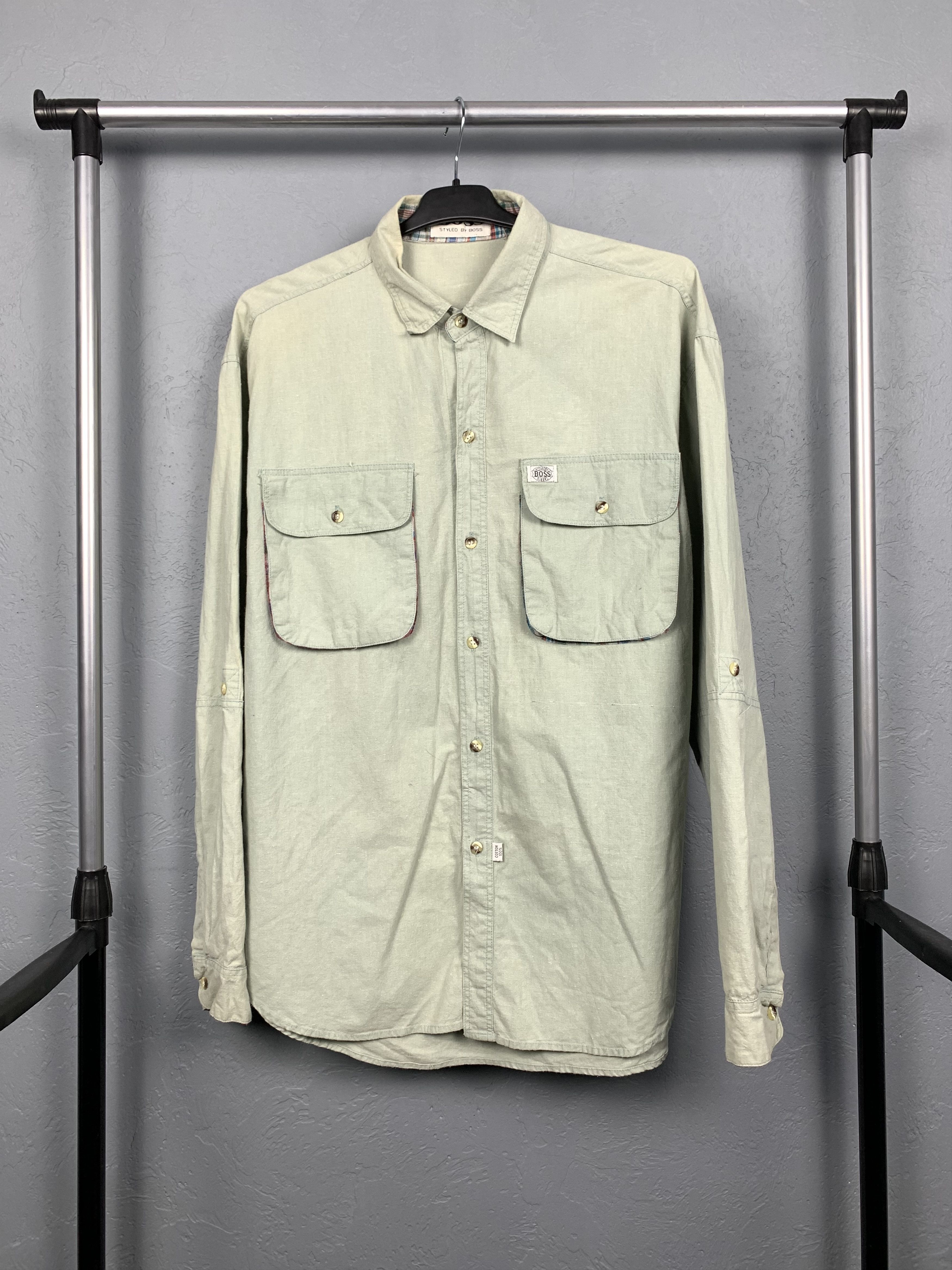 Hugo Boss Hugo Boss 90s Vintage Long Sleeve Shirt Size US L / EU 52-54 / 3 - 1 Thumbnail