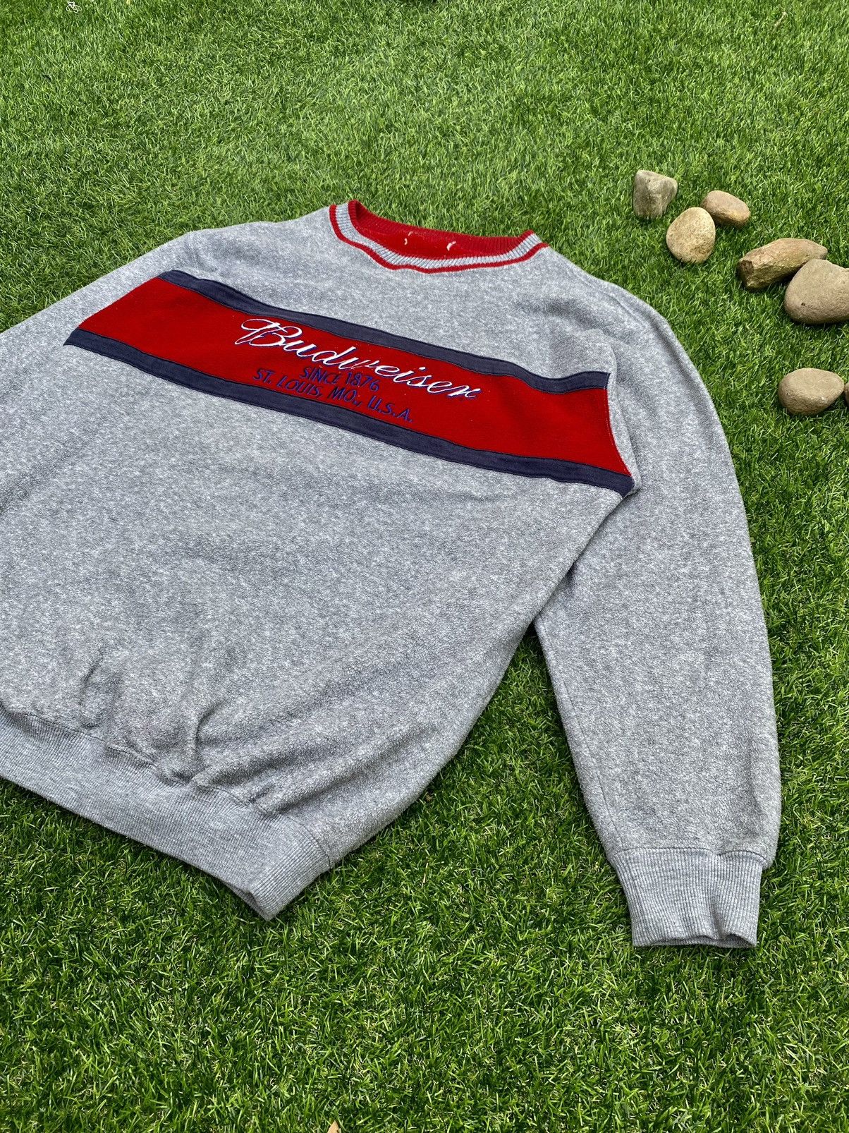 Budweiser SHOOT 🔥 Vintage Embroideries Budweiser U.S.A Sweatshirt Size US L / EU 52-54 / 3 - 2 Thumbnail