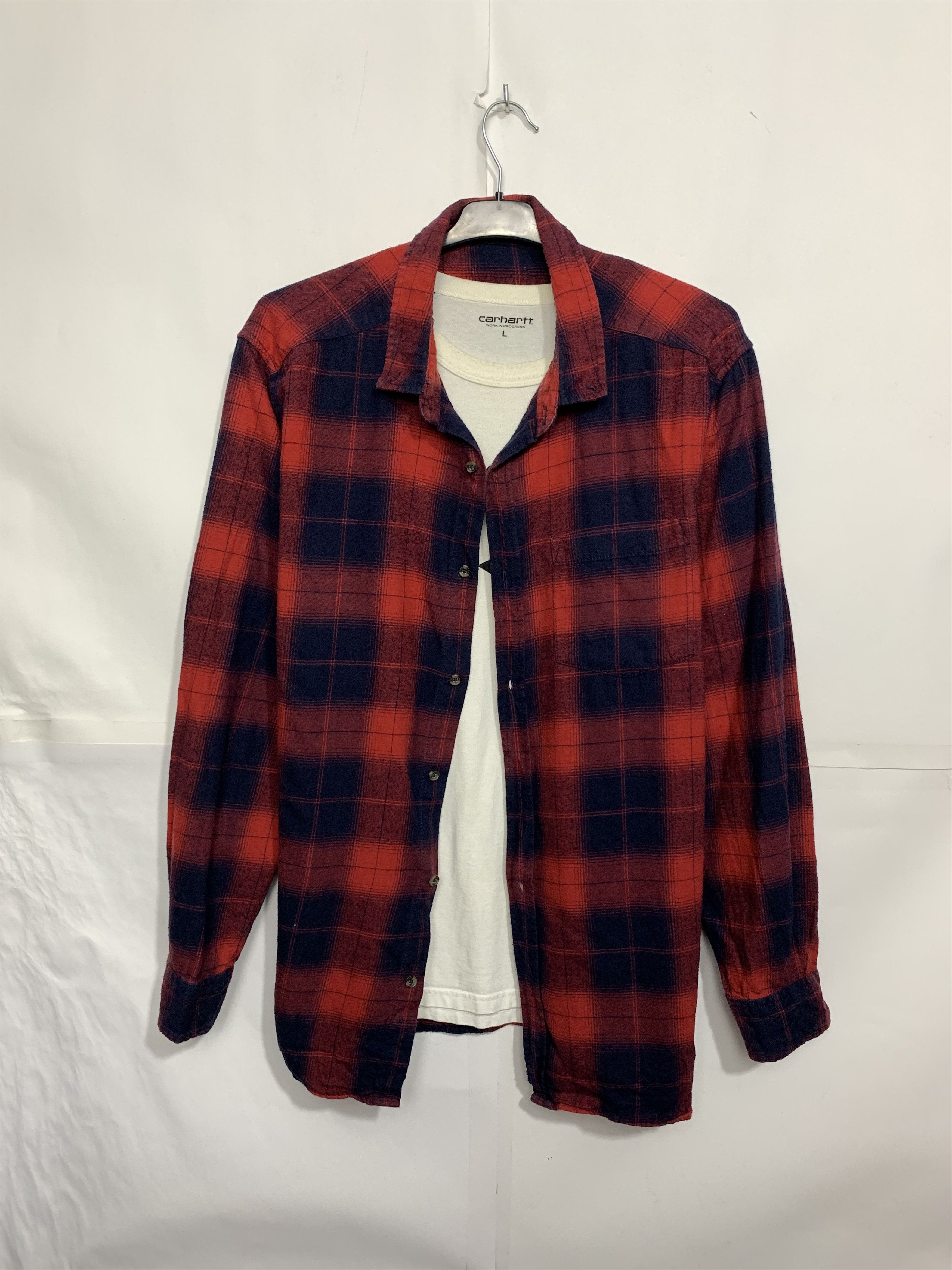 Flannel Vintage Flannel Plaid Shirt Travis style Size US XL / EU 56 / 4 - 1 Thumbnail