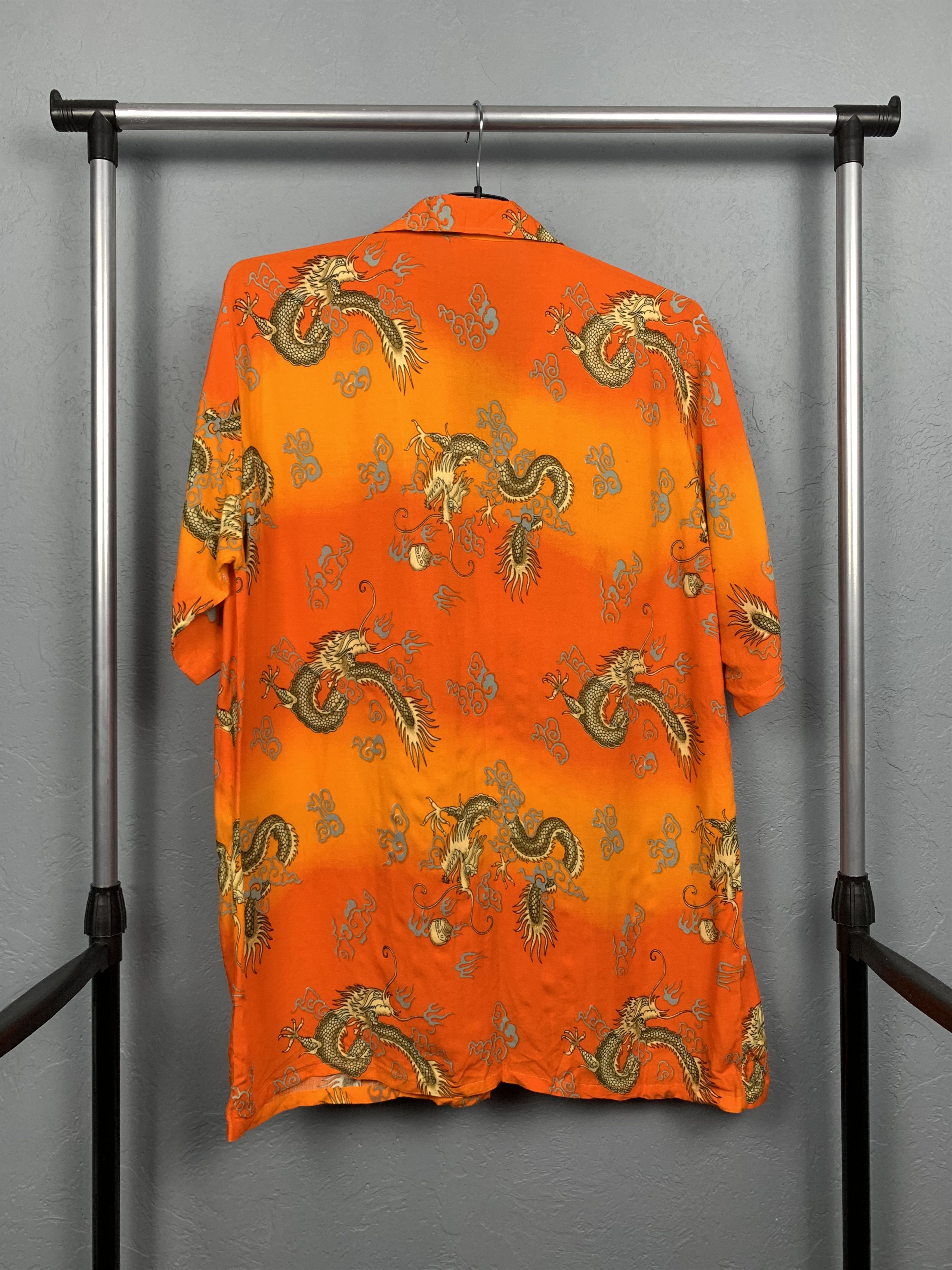 Japanese Brand Hawaiian Shirt Dragon Print in Japanese Style Size US L / EU 52-54 / 3 - 5 Thumbnail