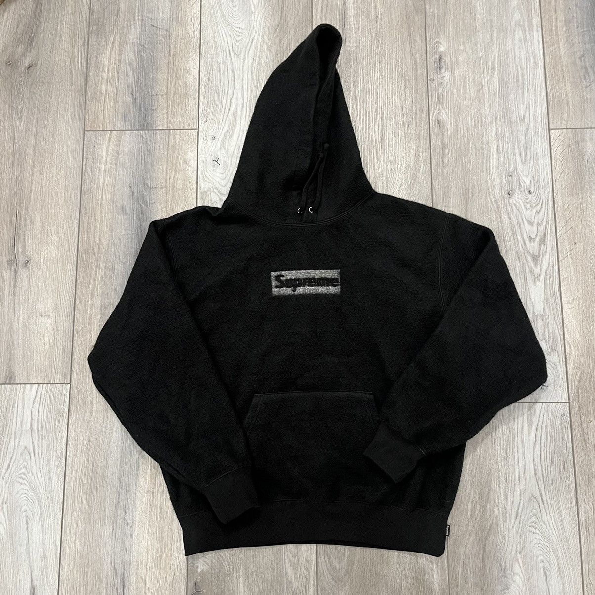 image of Supreme Inside Out Box Logo Hooded Sweatshirt Black Small, Men's