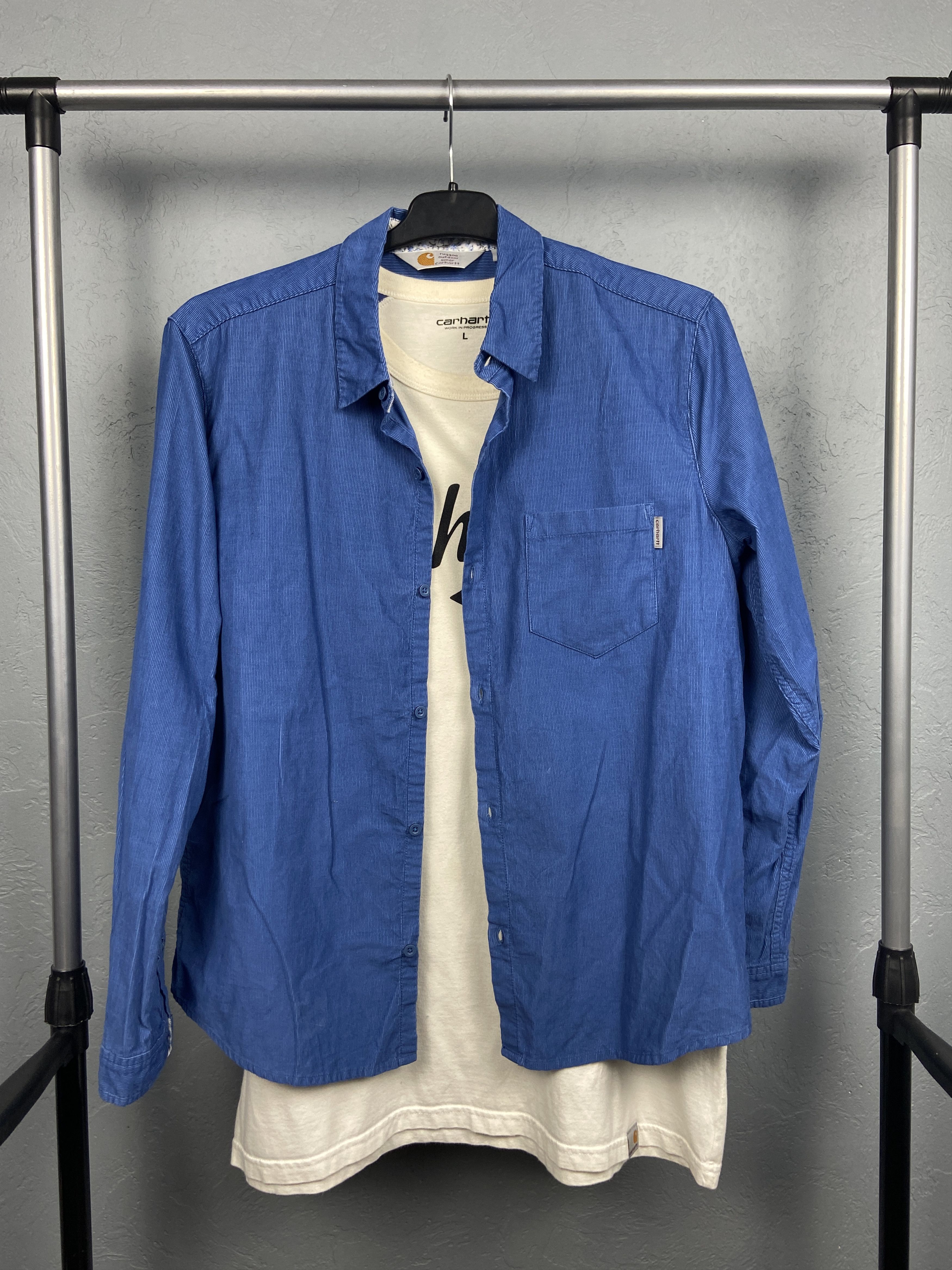 Carhartt × Flannel × Vintage Carhartt Vintage Mens Corduroy Flannel Shirt Size US M / EU 48-50 / 2 - 1 Thumbnail