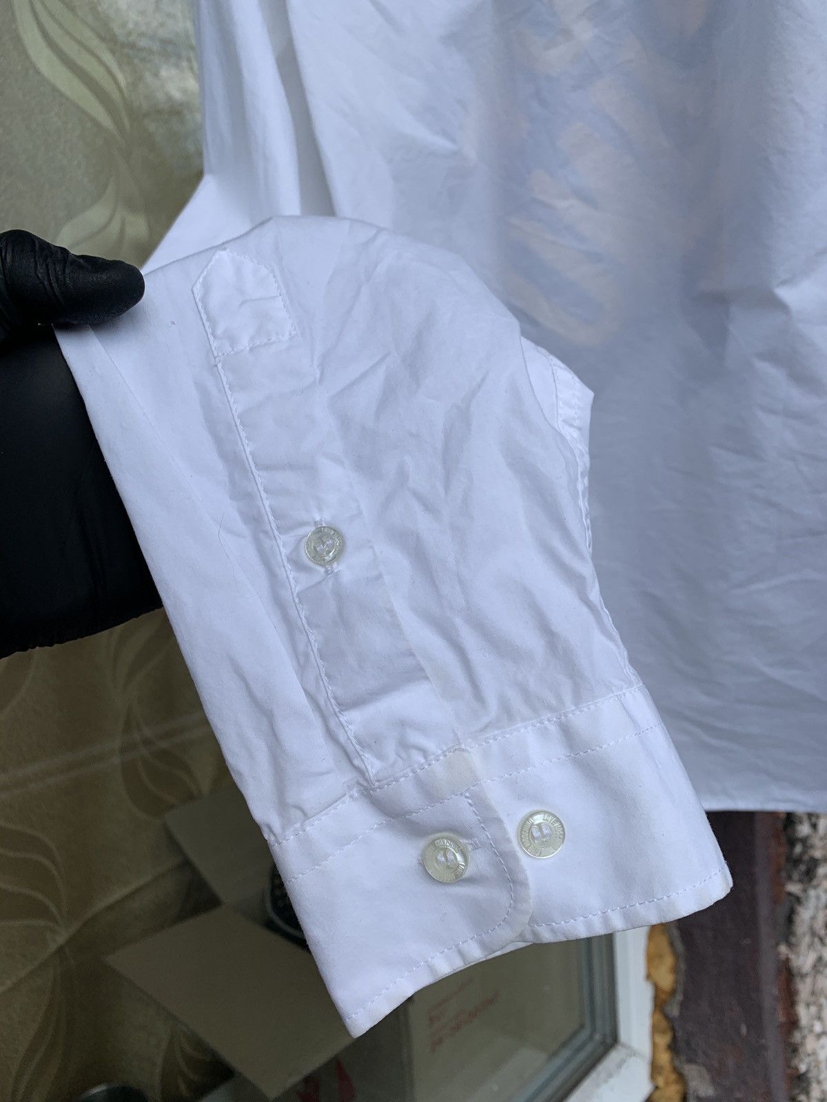 Moschino Love Moschino Distressed Button Up Long Sleeve Shirt Size US M / EU 48-50 / 2 - 18 Thumbnail