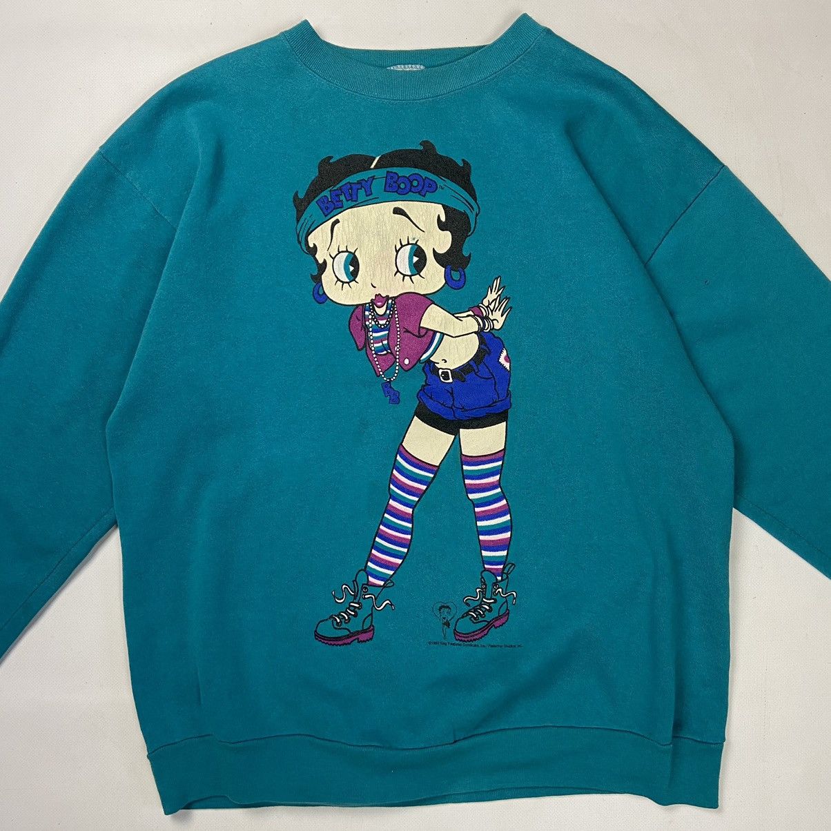 Vintage 1993 BETTY LITTLE BOOP VERY RARE VINTAGE SWEATSHIRT - № 1122 Size US L / EU 52-54 / 3 - 3 Thumbnail