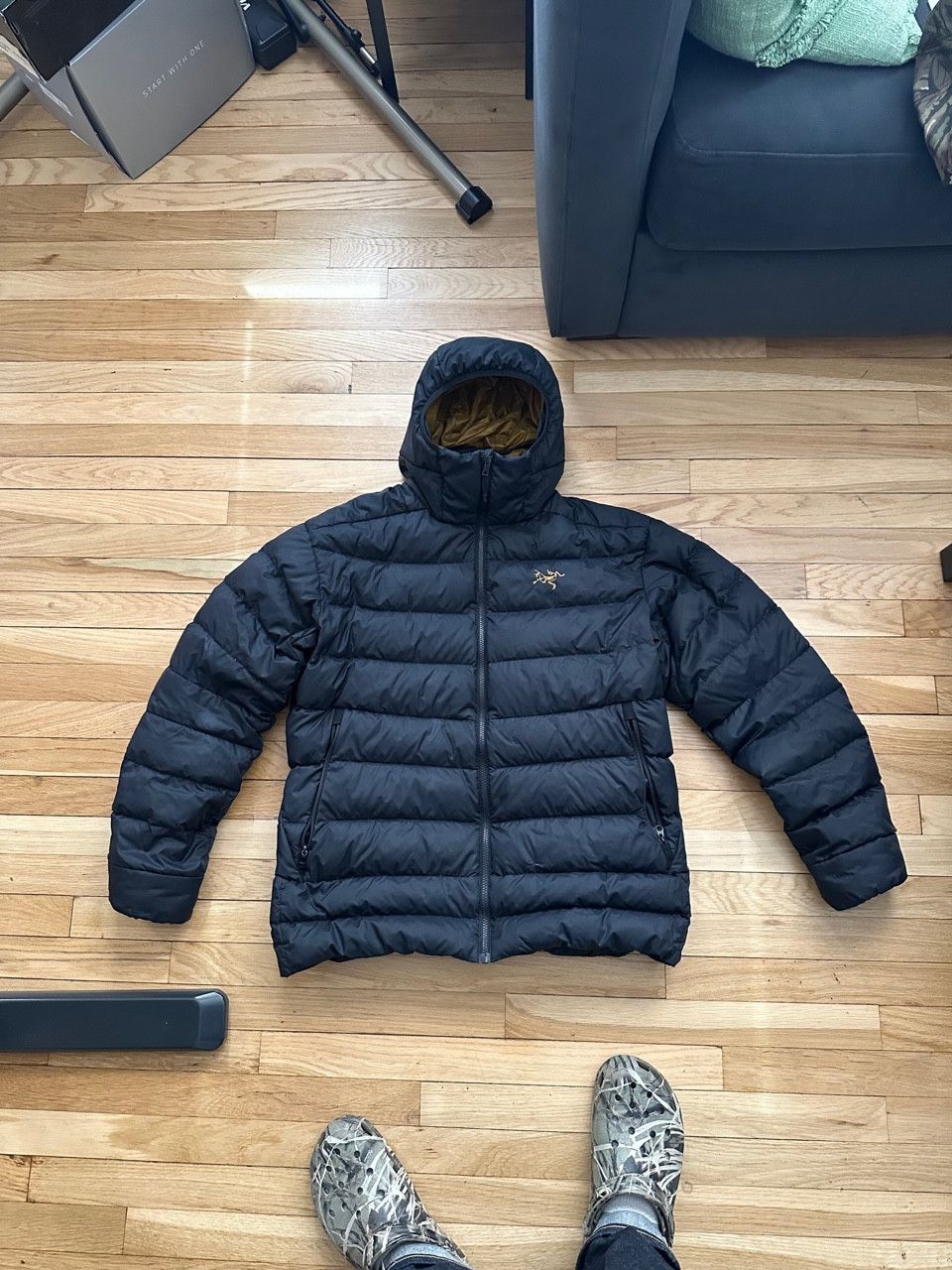 Arc'Teryx Arcteryx Thorium Hoody Puffer Down Jacket Black/Gold XL | Grailed