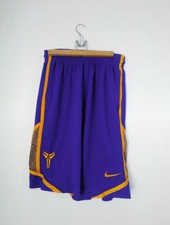 Nike Kobe Bryant Purple/Gold Snakeskin Dri-Fit Shorts Size Medium