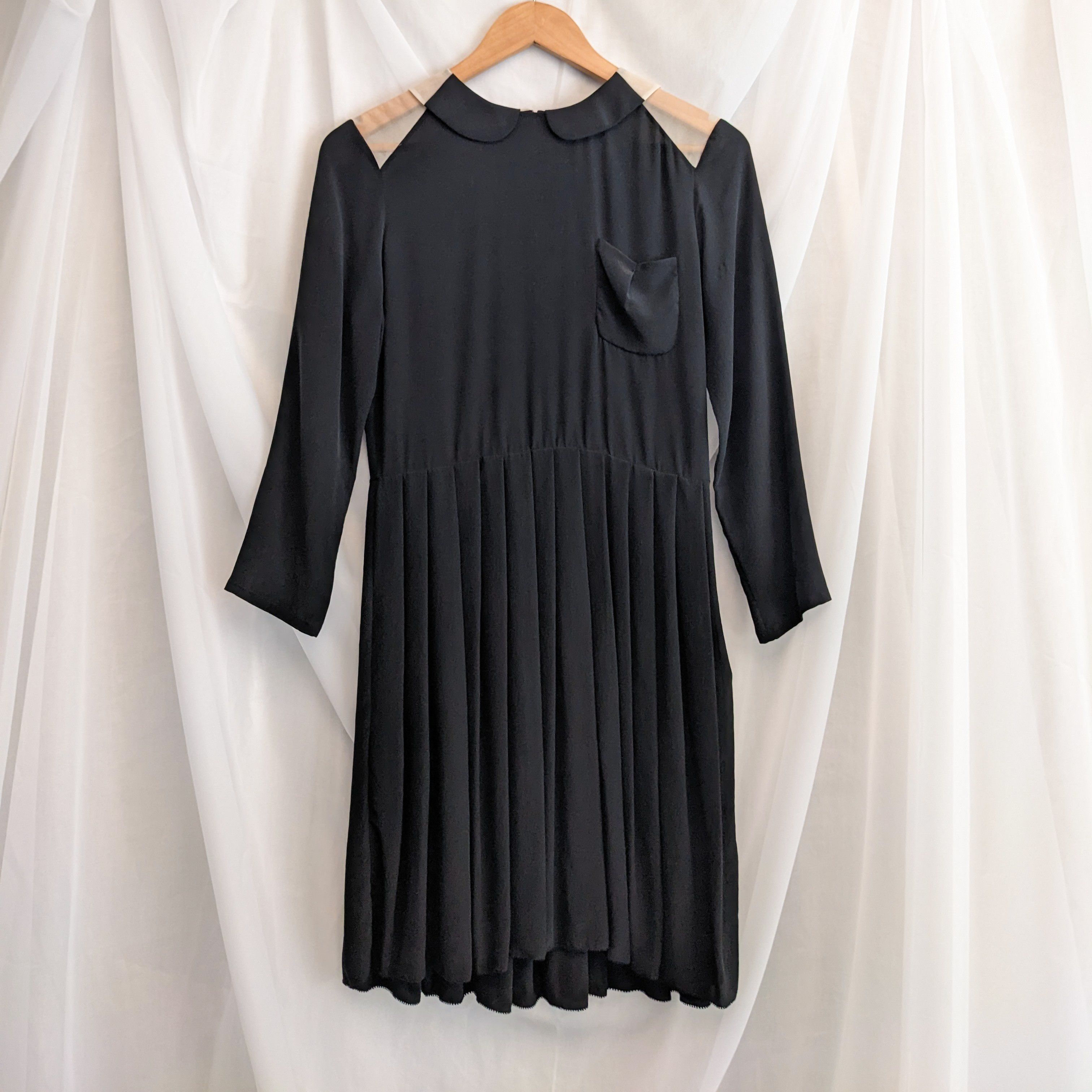 Silk black and white babydoll dress by TBA - www.rajagirimanappuram.com