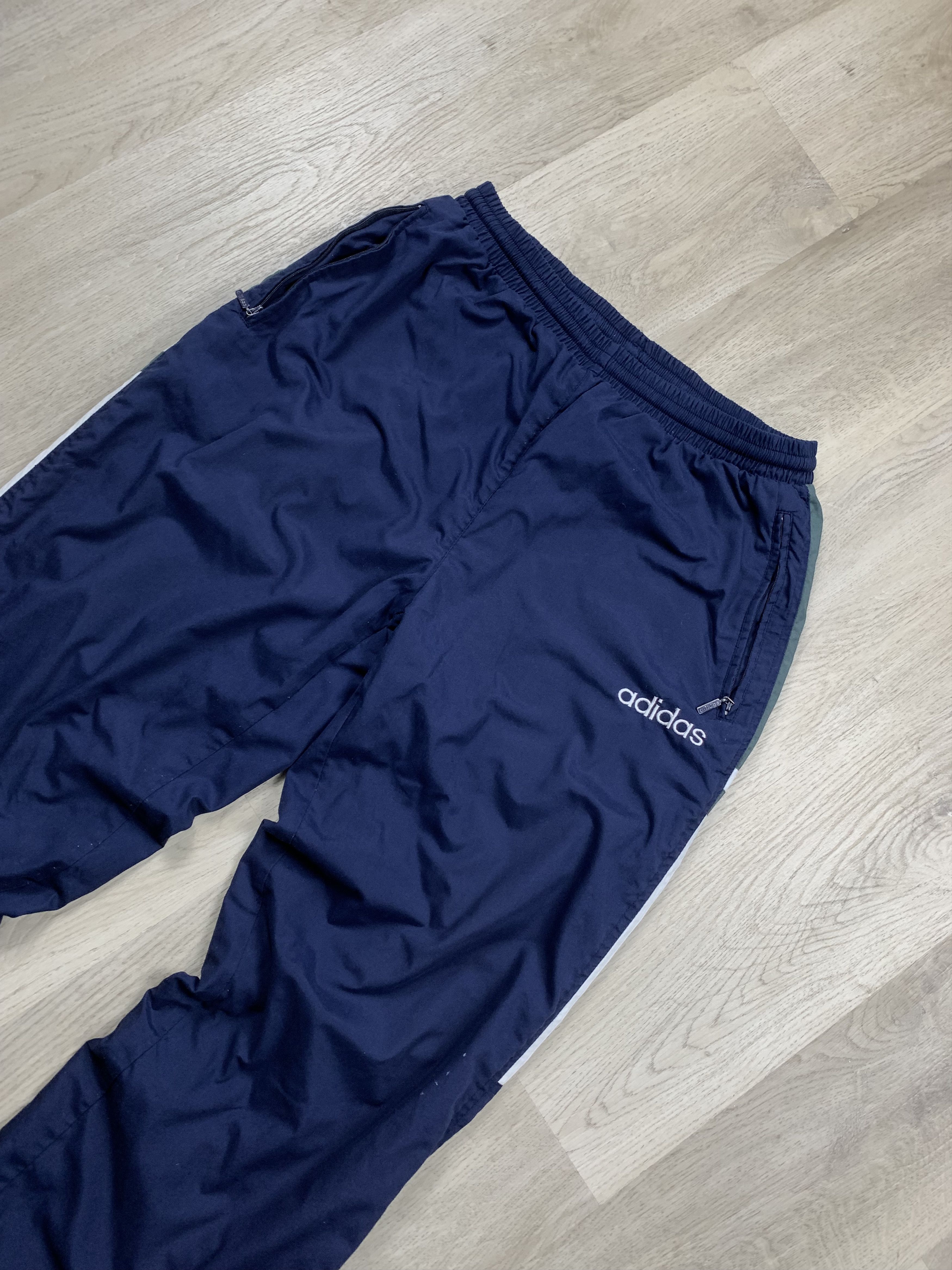 Adidas × Vintage Adidas Vintage Mens Baggy Nylon Track Pants Size US 34 / EU 50 - 2 Thumbnail