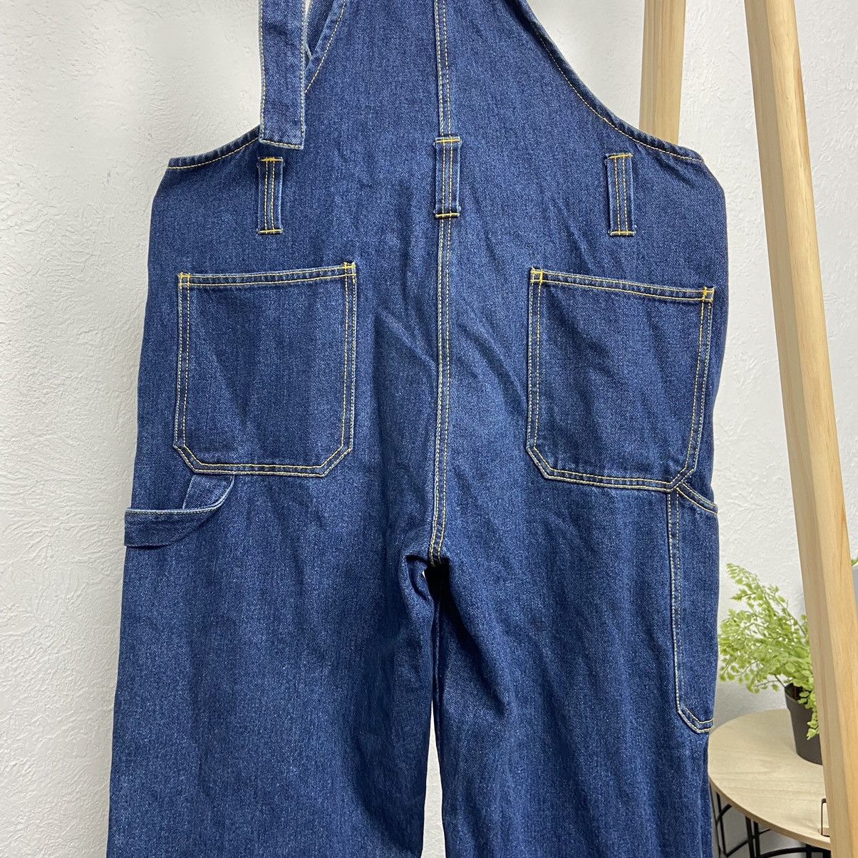 Vintage 1990s CARHARTT STYLE WORKWEAR DENIM HEAVY OVERALLS - № 3078 Size US 32 / EU 48 - 5 Thumbnail