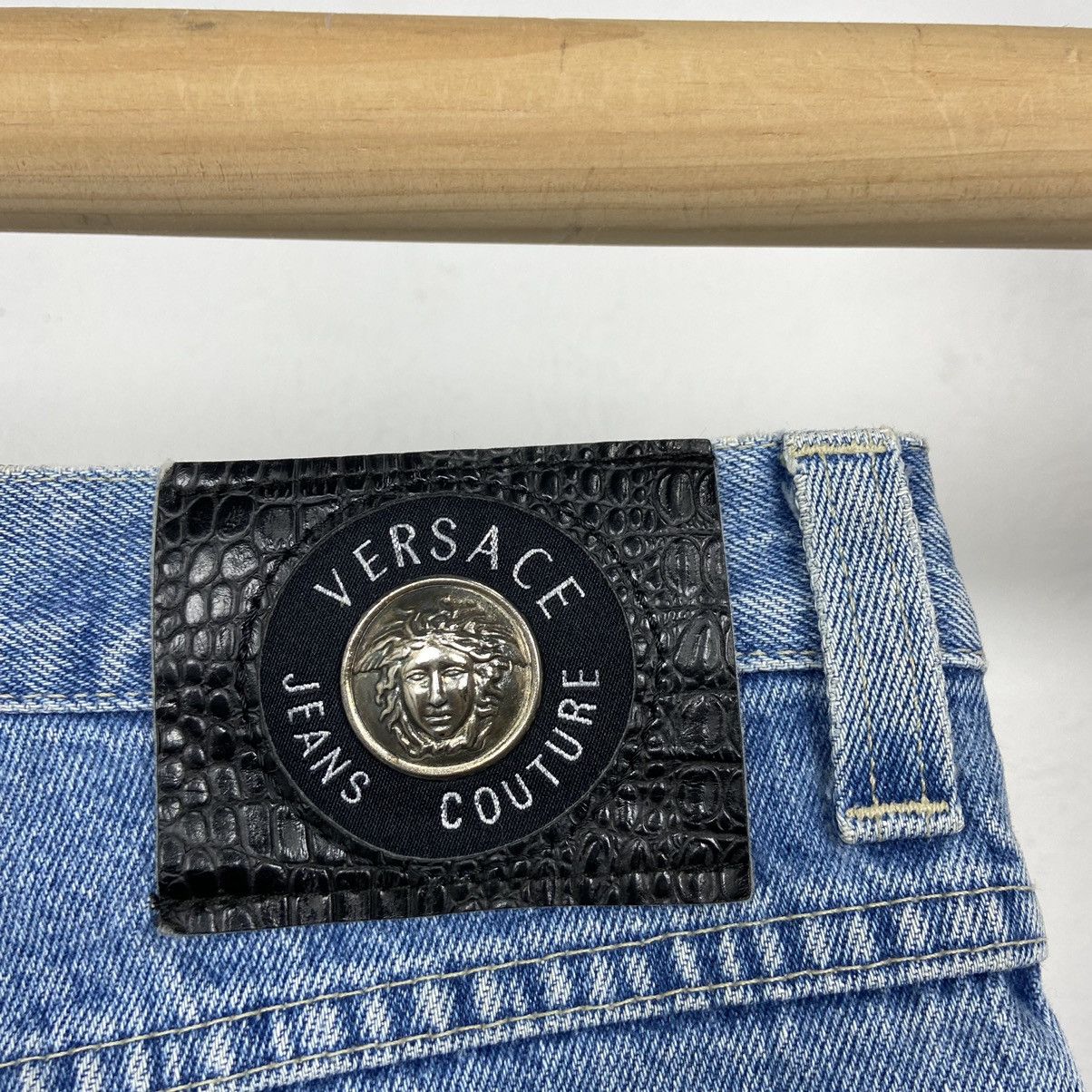 Versace VERSACE BABY BLUE 1990s BEAUTIFUL WASHED FADE PANTS - № 3114 Size US 29 - 4 Thumbnail