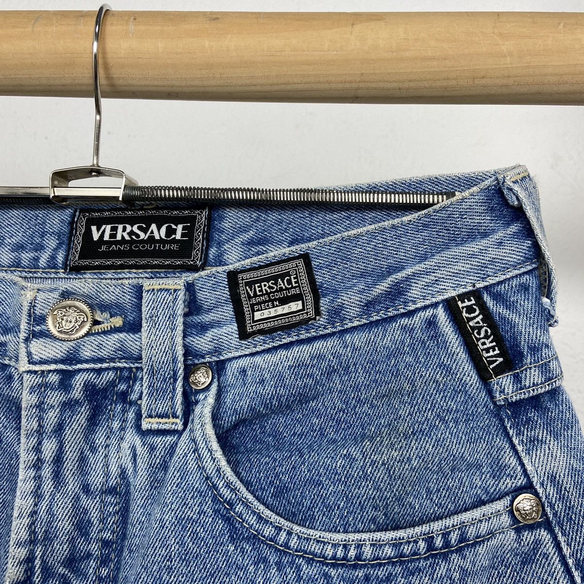 Versace VERSACE BABY BLUE 1990s BEAUTIFUL WASHED FADE PANTS - № 3114 Size US 29 - 7 Thumbnail