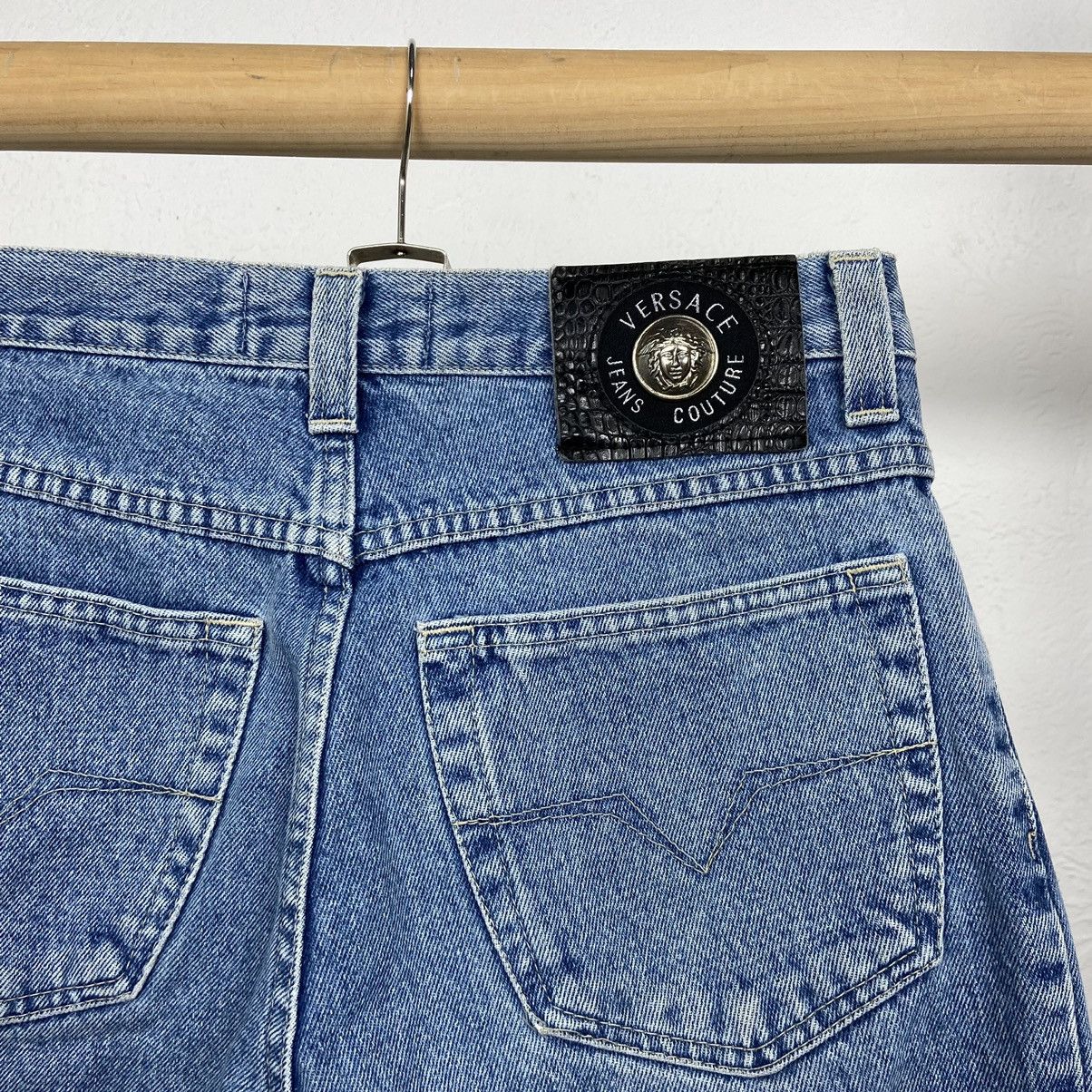 Versace VERSACE BABY BLUE 1990s BEAUTIFUL WASHED FADE PANTS - № 3114 Size US 29 - 3 Thumbnail