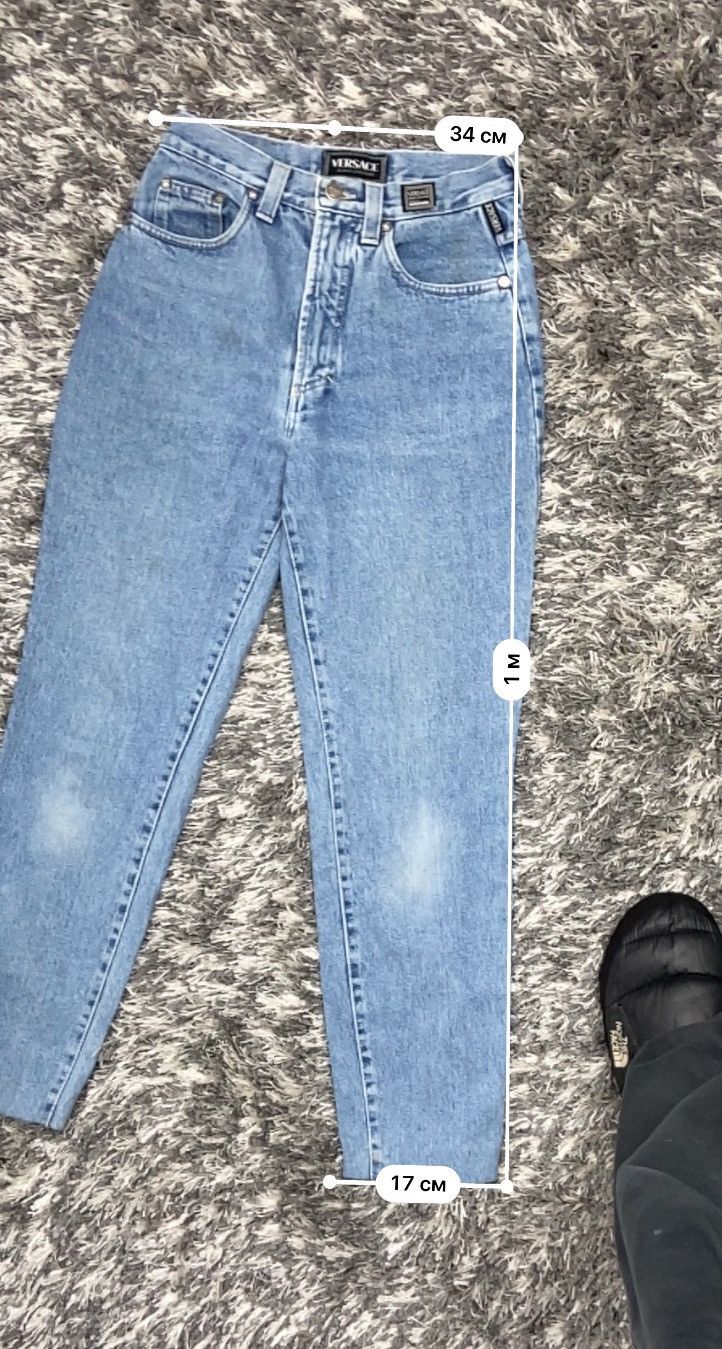 Versace VERSACE BABY BLUE 1990s BEAUTIFUL WASHED FADE PANTS - № 3114 Size US 29 - 15 Thumbnail