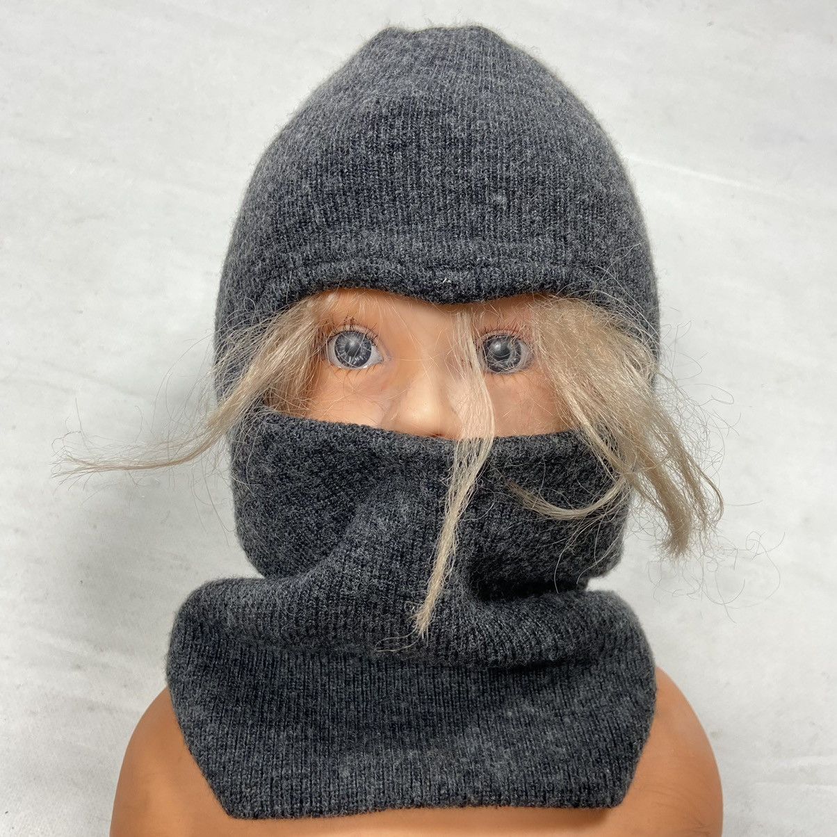 Vintage Y2K NINJA VISOR KNITTED BALACLAVA SKI MASK - № 4019 Size ONE SIZE - 1 Thumbnail