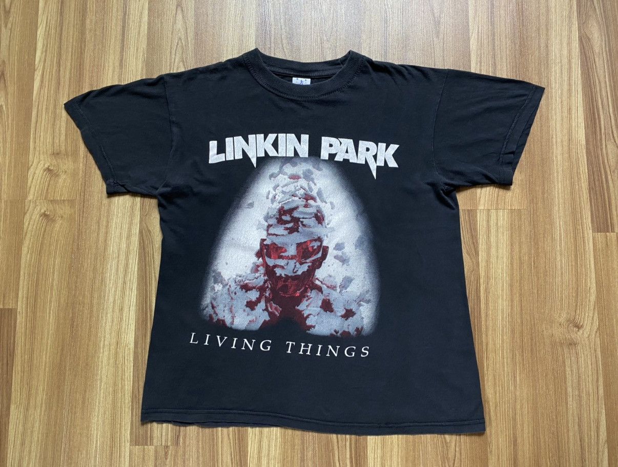 Band Tees Vintage Linkin Park Living Things T Shirt Tee Rammstein Korn Size US M / EU 48-50 / 2 - 1 Thumbnail