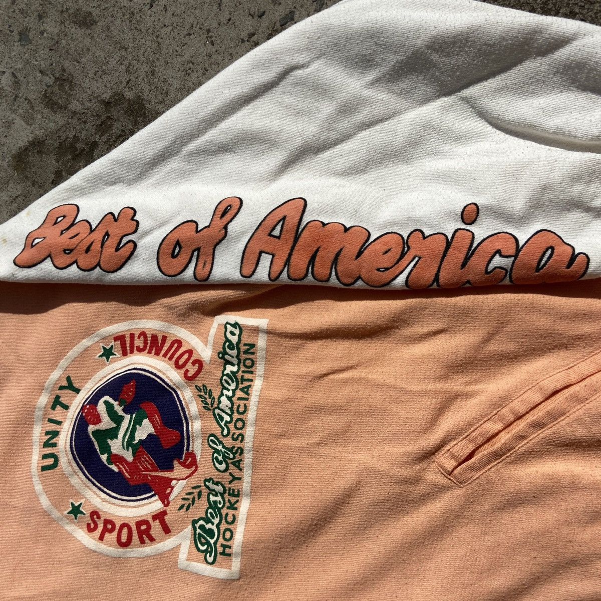 Vintage 🍑PEACH🍑 1980s RARE ARCHIVE VARSITY BOMBER JACKET - № 2151 Size US XL / EU 56 / 4 - 8 Thumbnail