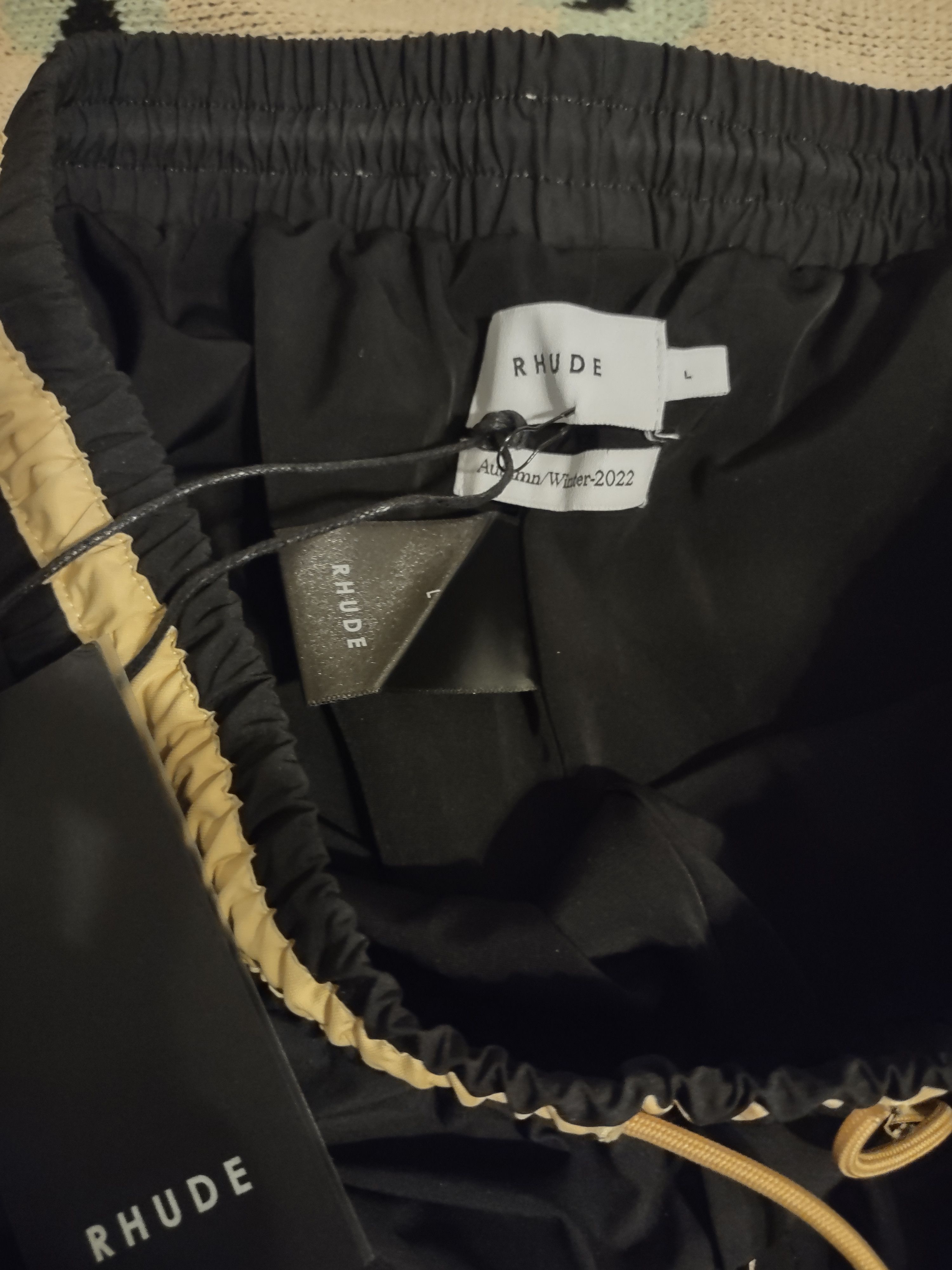 Rhude RHUDE Curve Panel Track Pant Black Size US 34 / EU 50 - 6 Thumbnail