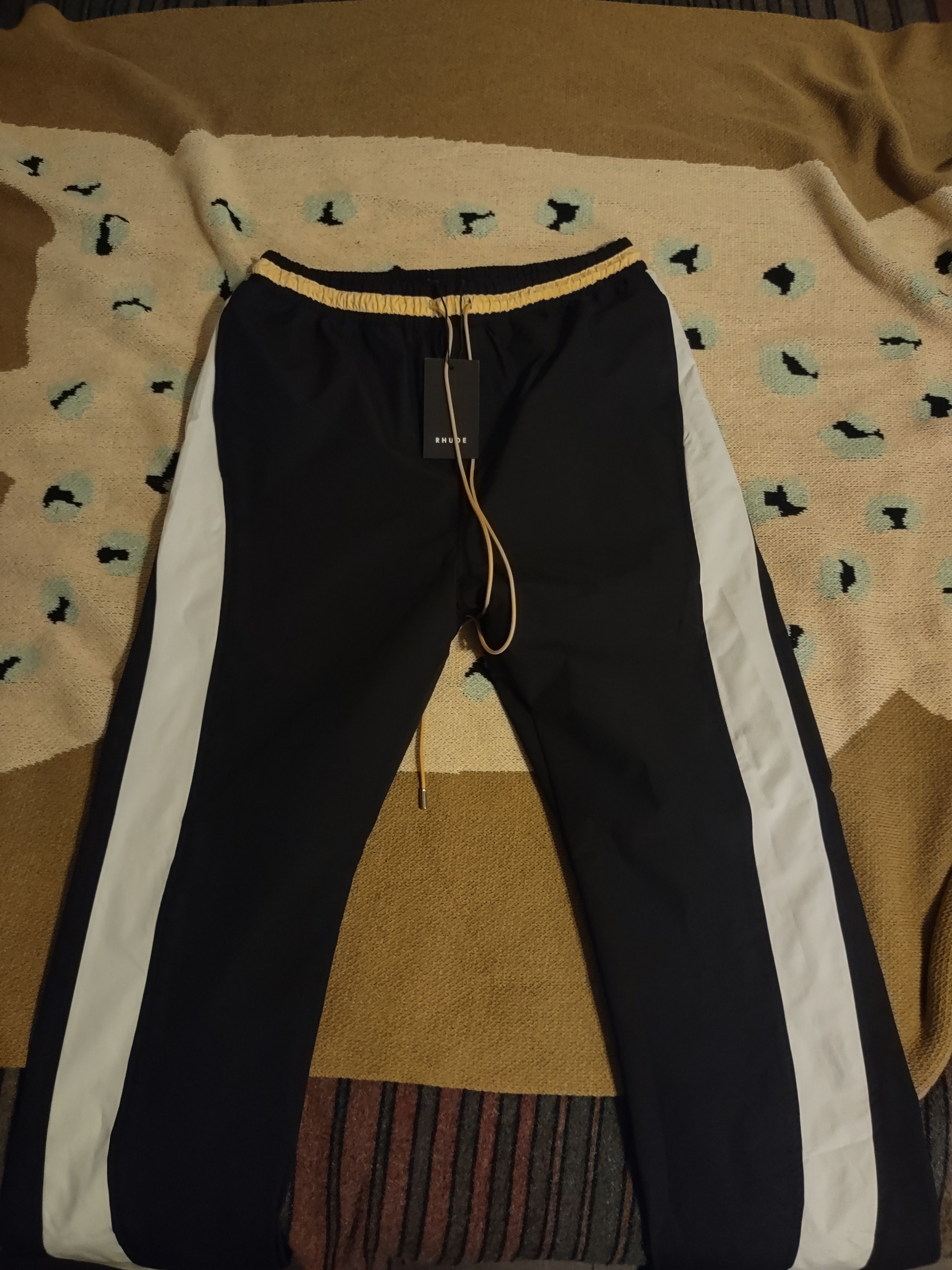 Rhude RHUDE Curve Panel Track Pant Black Size US 34 / EU 50 - 4 Thumbnail