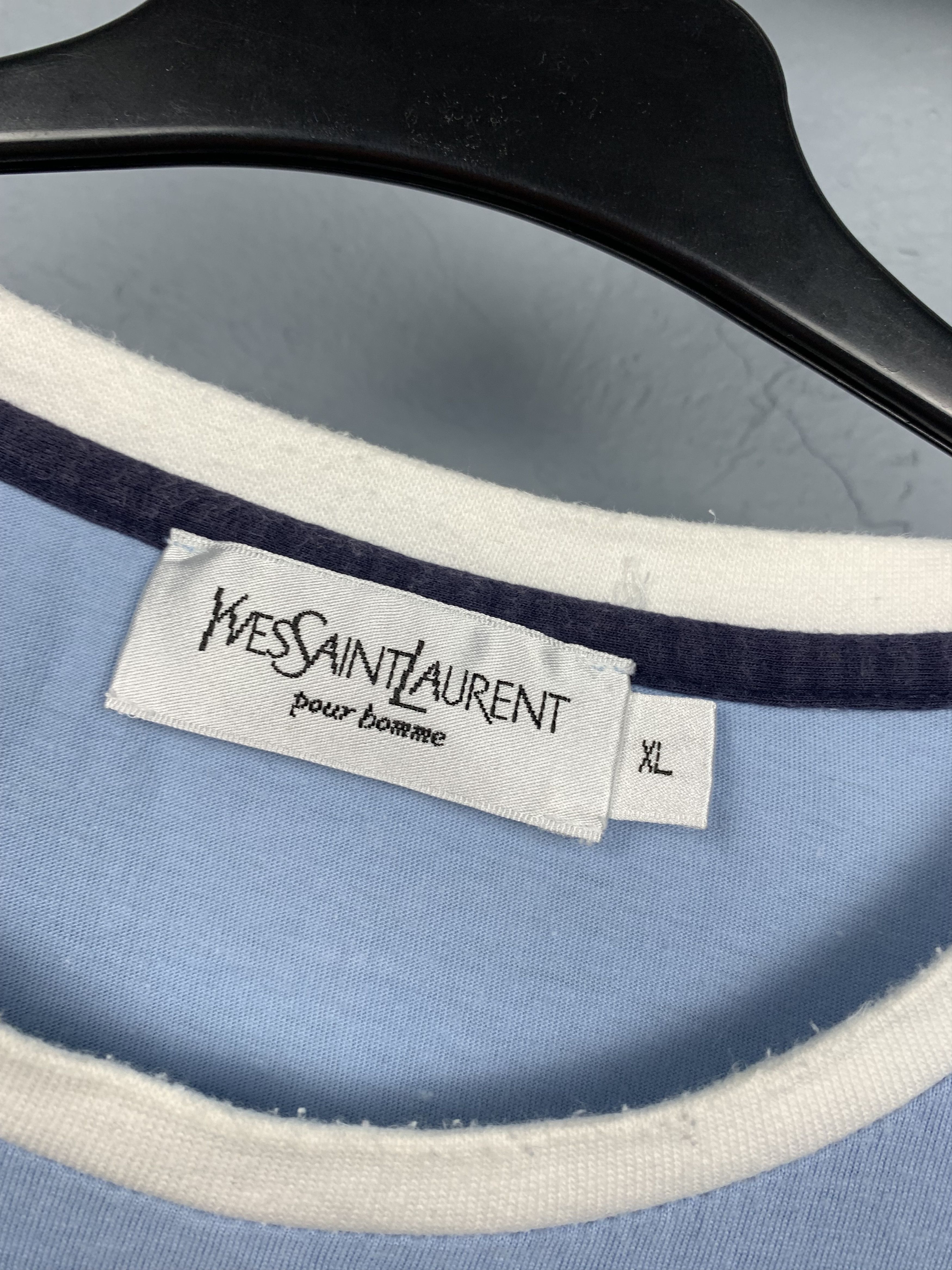 Yves Saint Laurent Yves Saint Laurent YSL Mens T-Shirt Tee Size US XL / EU 56 / 4 - 4 Thumbnail