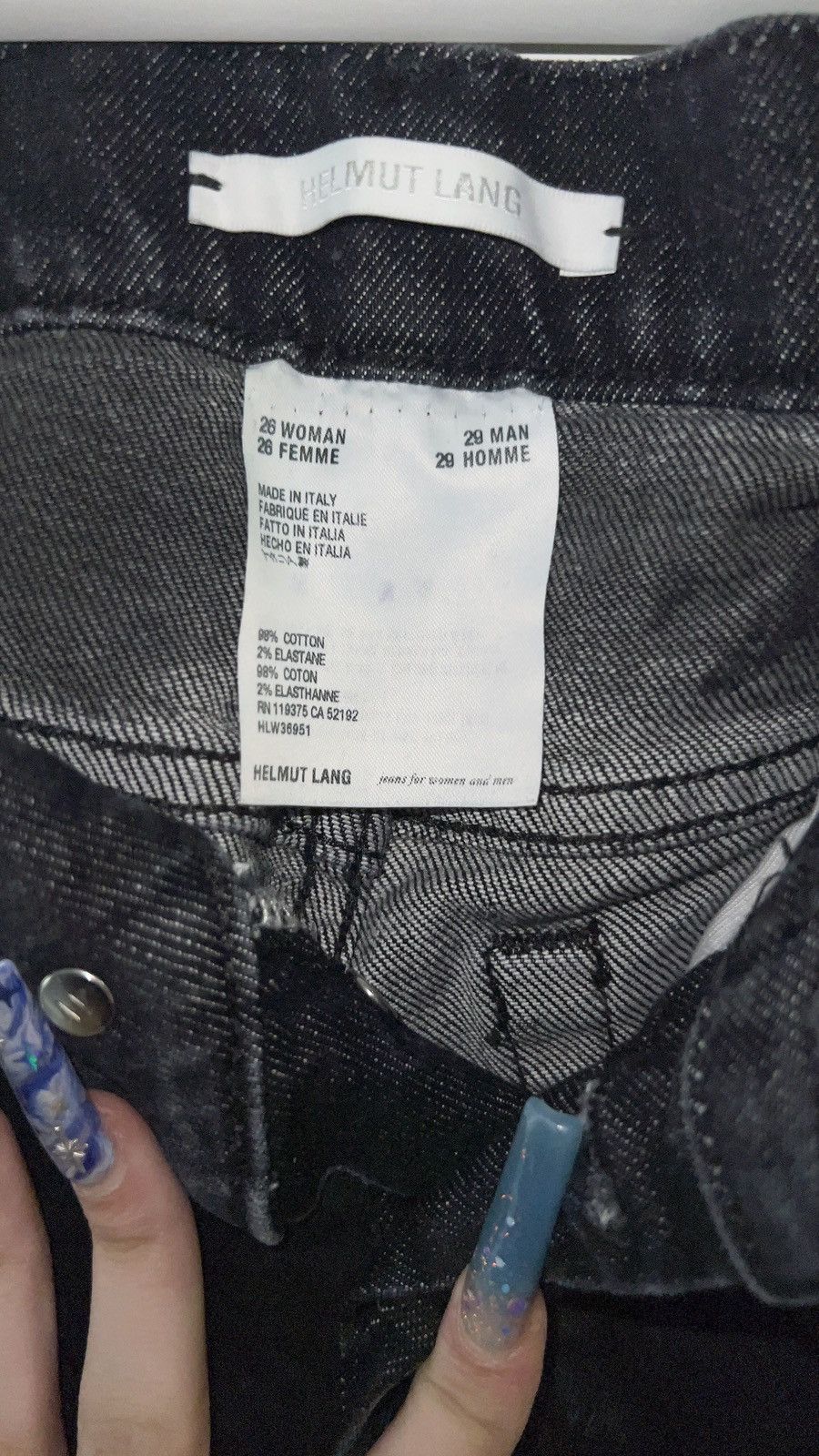 Helmut lang Asymmetrical stacked jeans