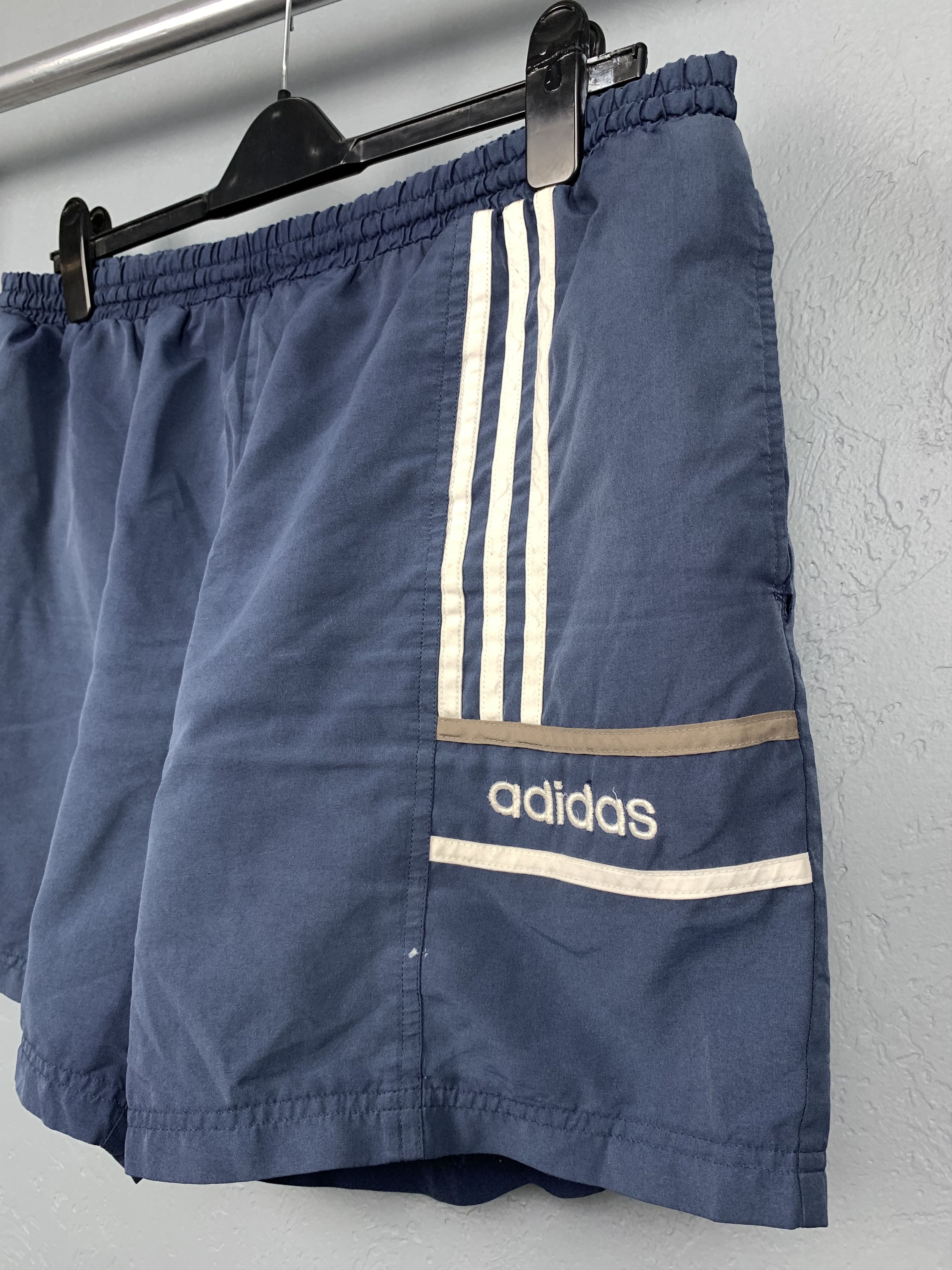 Adidas × Vintage Adidas 90s Vintage Mens Nylon Shorts Y2K Size US 36 / EU 52 - 2 Thumbnail