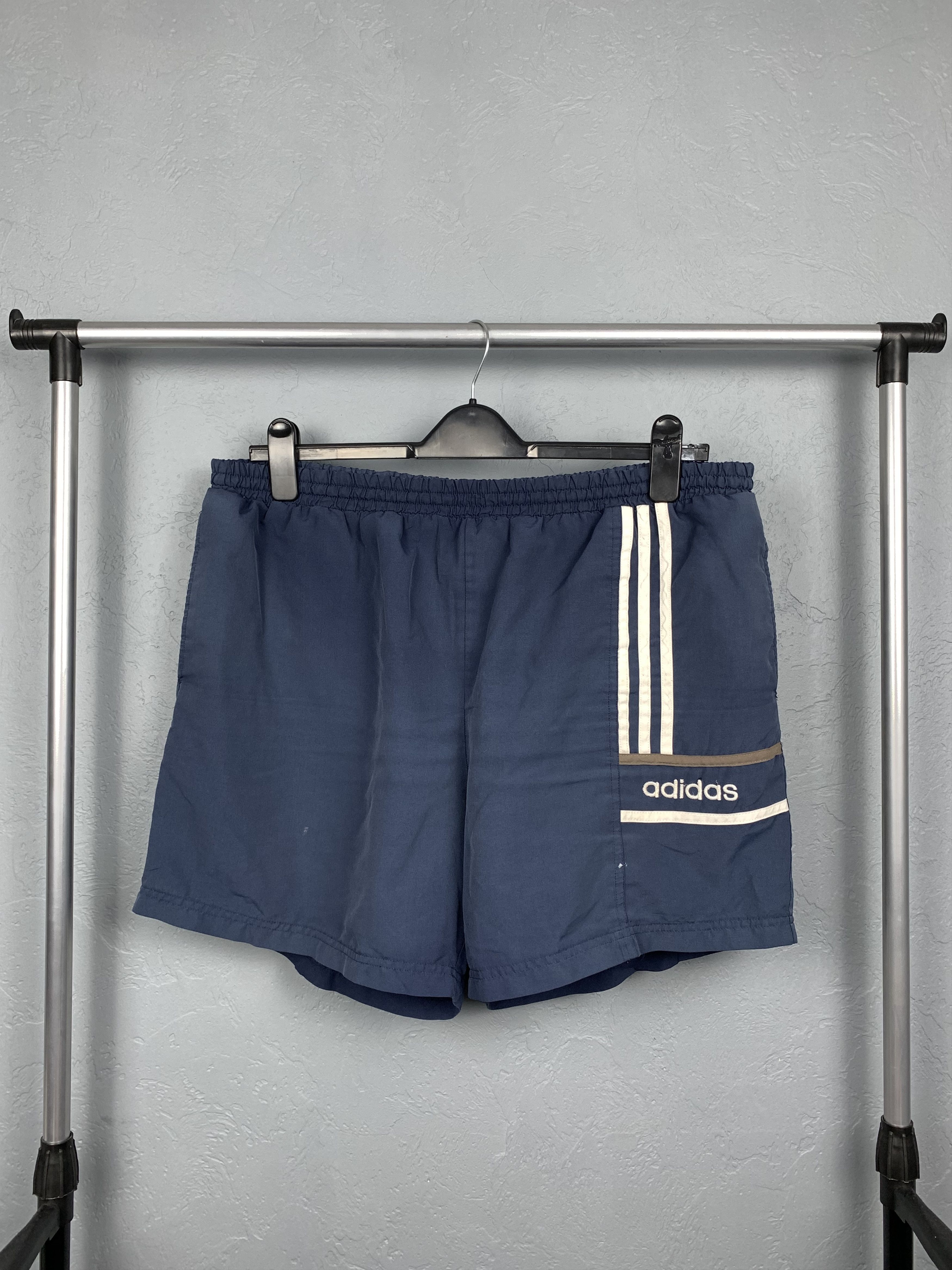 Adidas × Vintage Adidas 90s Vintage Mens Nylon Shorts Y2K Size US 36 / EU 52 - 1 Thumbnail