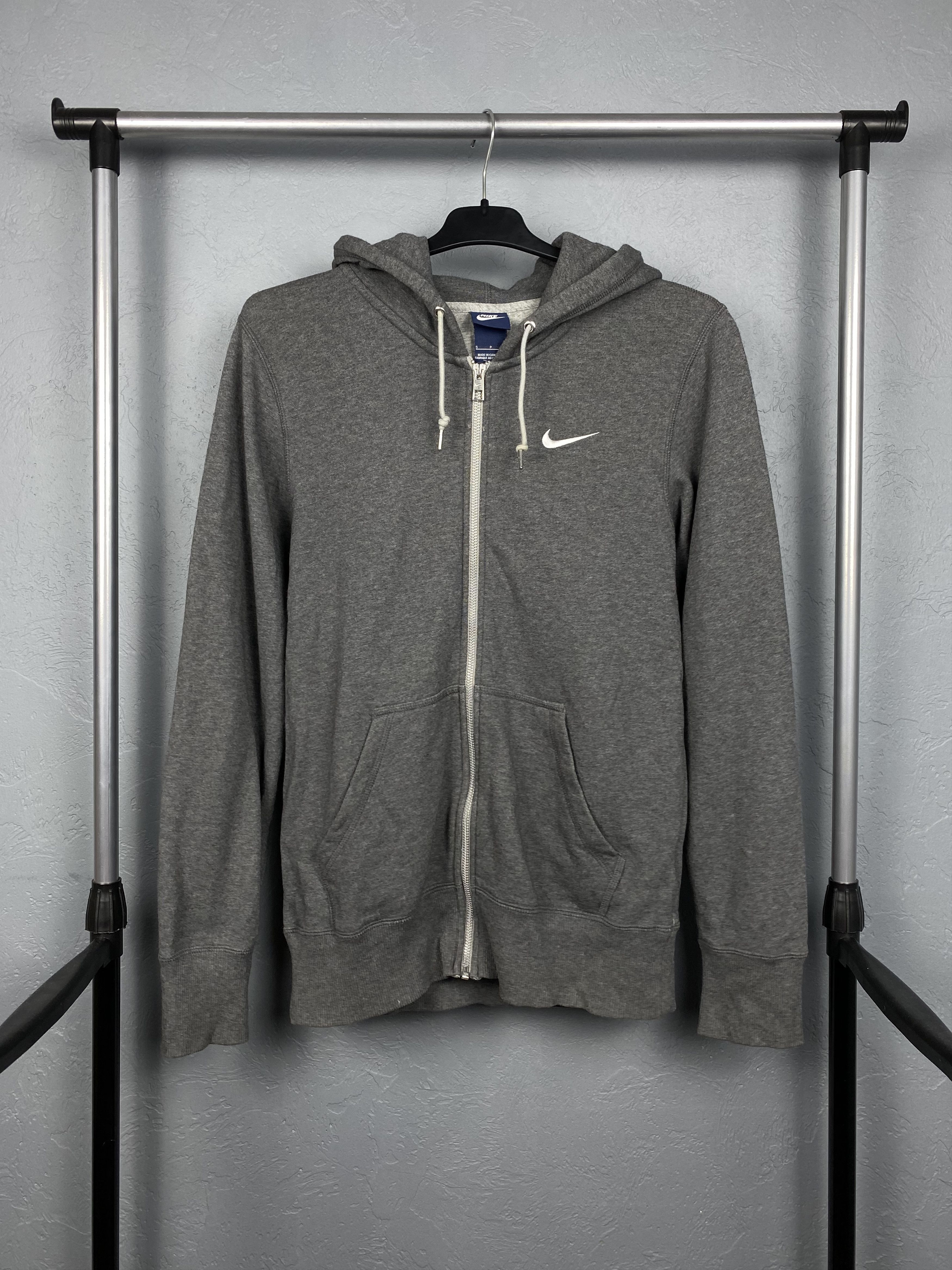 Nike × Vintage Nike Vintage Mens Zip Hoodie Y2K Swoosh Size US S / EU 44-46 / 1 - 1 Thumbnail