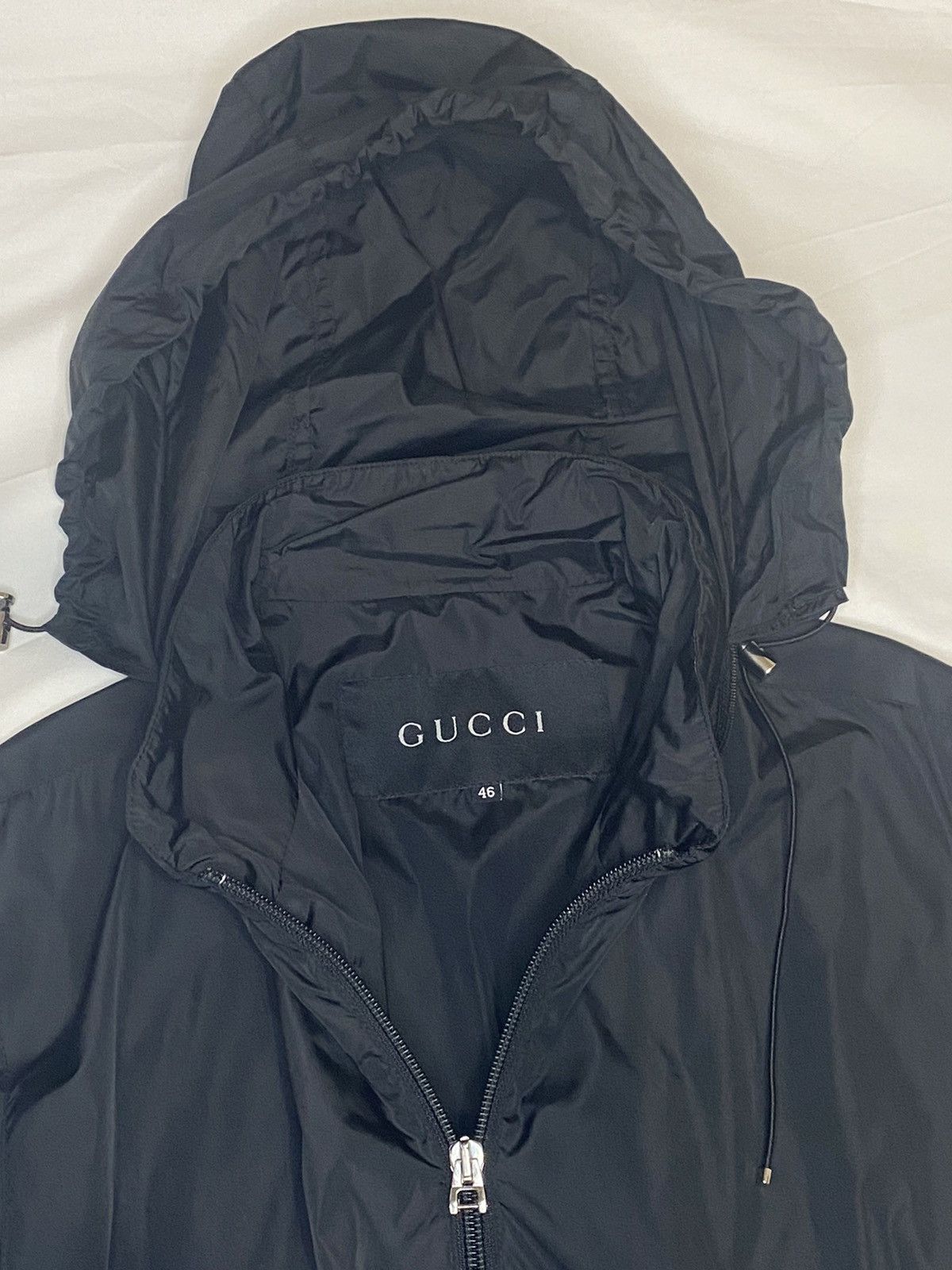 Gucci *FINAL* GUCCI BLACK NYLON LIGHT HOODED WINDBREAKER JACKET 46 Size US S / EU 44-46 / 1 - 15 Thumbnail