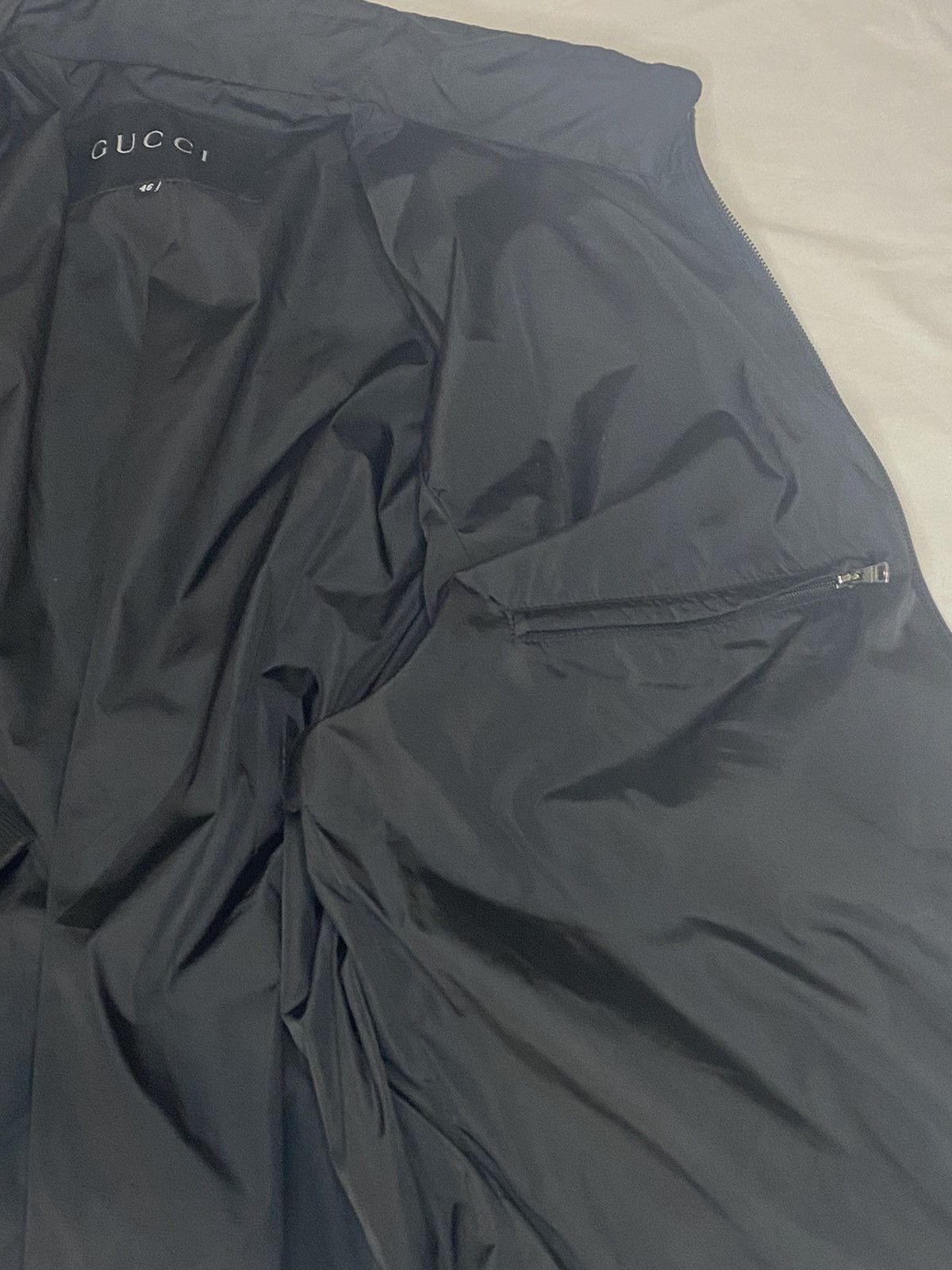 Gucci *FINAL* GUCCI BLACK NYLON LIGHT HOODED WINDBREAKER JACKET 46 Size US S / EU 44-46 / 1 - 7 Thumbnail