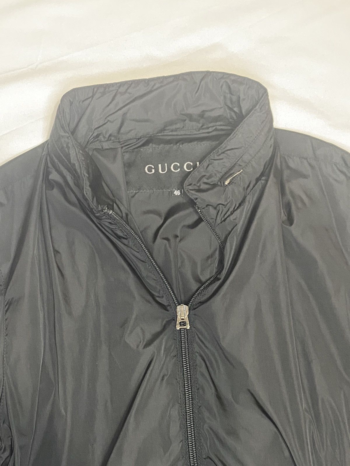 Gucci *FINAL* GUCCI BLACK NYLON LIGHT HOODED WINDBREAKER JACKET 46 Size US S / EU 44-46 / 1 - 14 Thumbnail