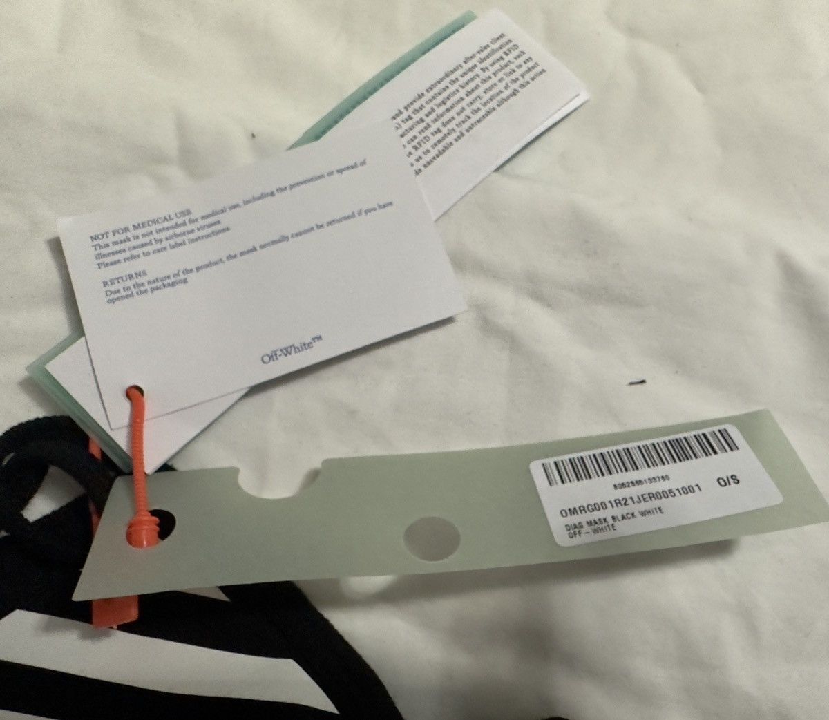 Off-White Off-White Diagonal Stripe Face Mask Size ONE SIZE - 17 Thumbnail