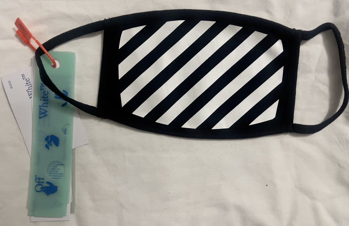 Off-White Off-White Diagonal Stripe Face Mask Size ONE SIZE - 8 Thumbnail