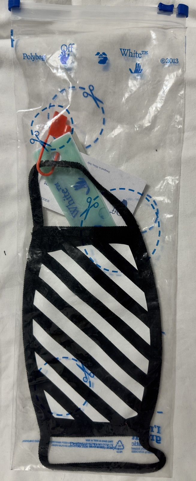 Off-White Off-White Diagonal Stripe Face Mask Size ONE SIZE - 19 Thumbnail