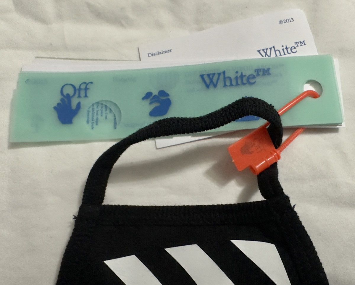 Off-White Off-White Diagonal Stripe Face Mask Size ONE SIZE - 9 Thumbnail