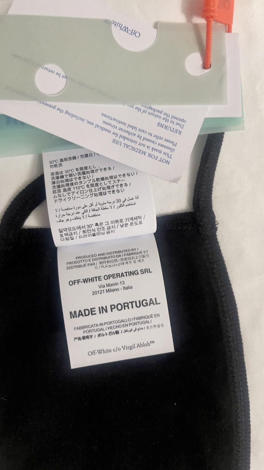 Off-White Off-White Diagonal Stripe Face Mask Size ONE SIZE - 7 Thumbnail