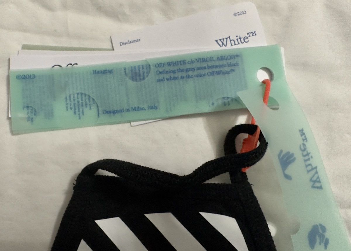 Off-White Off-White Diagonal Stripe Face Mask Size ONE SIZE - 10 Thumbnail