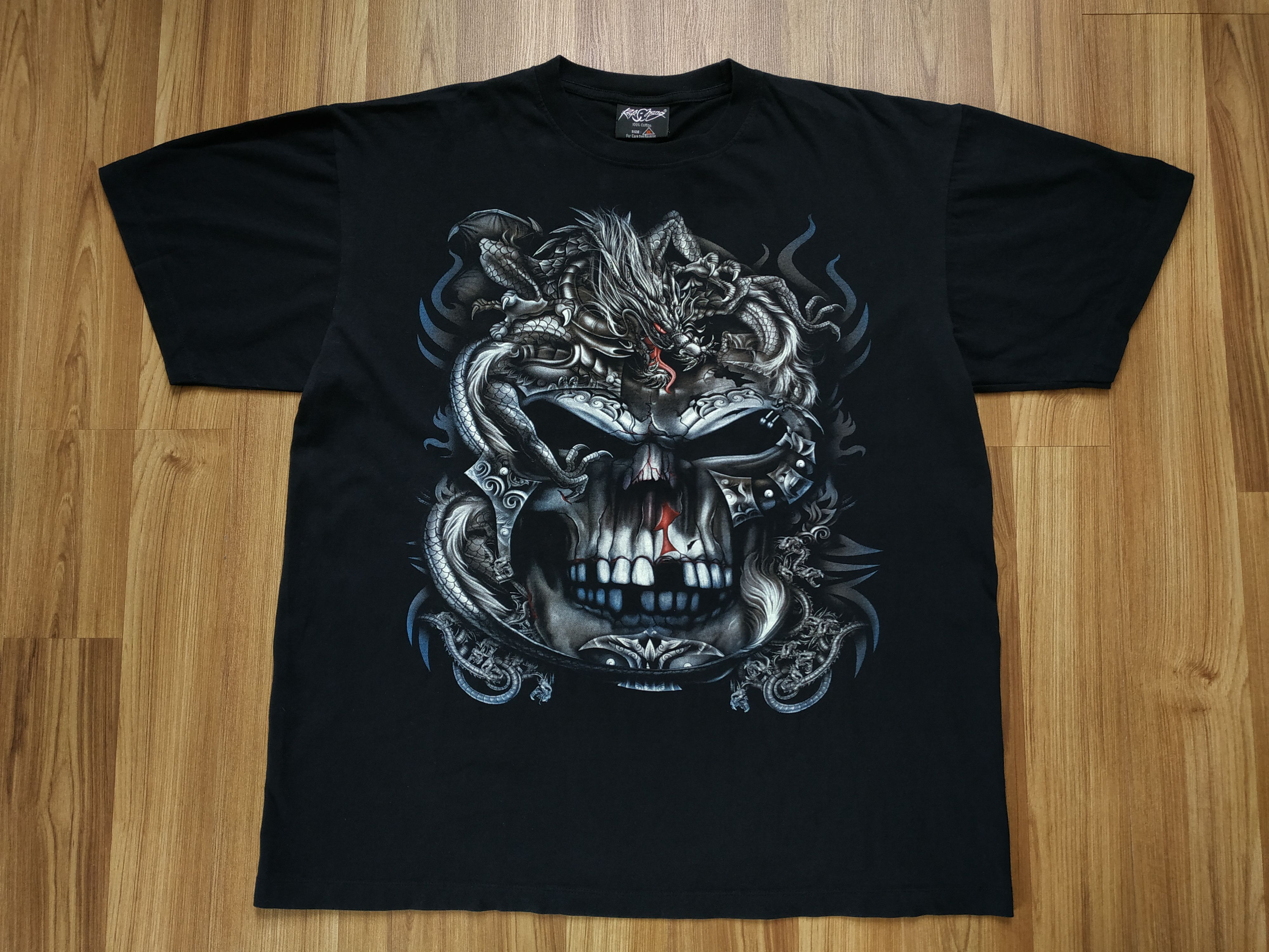 Band Tees Vintage Y2K Skull Print Rock T Shirt Tee like Liquid Blue Size US XL / EU 56 / 4 - 1 Thumbnail