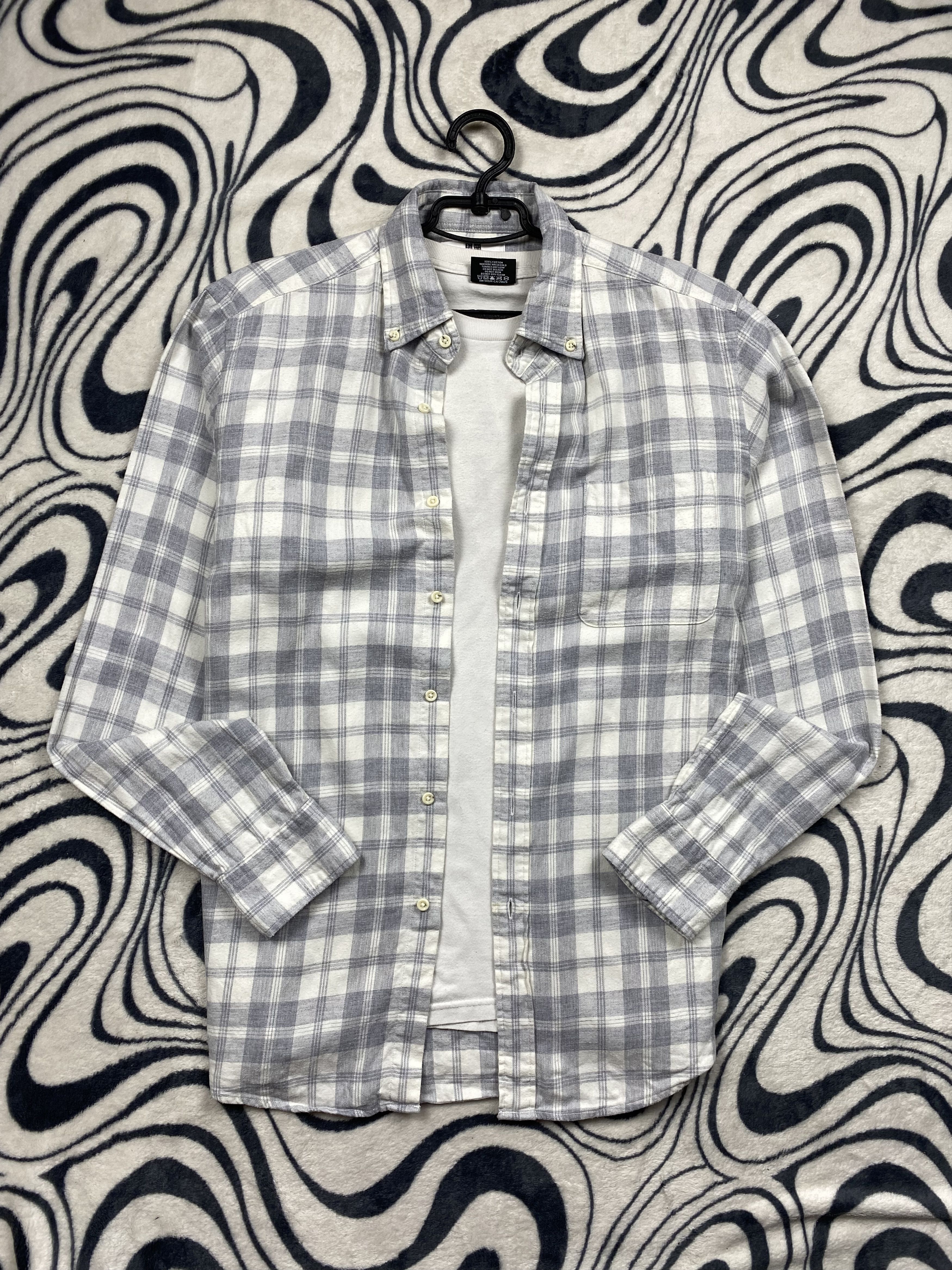 Flannel × Uniqlo × Vintage Uniqlo Mens Flannel Shirt Travis Style Size US S / EU 44-46 / 1 - 1 Thumbnail