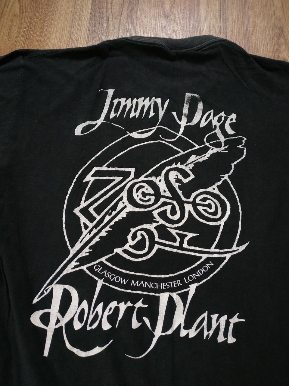 Band Tees Vintage Jimmy Page Robert Plant Zoso T Shirt Led Zeppelin Size US L / EU 52-54 / 3 - 4 Thumbnail