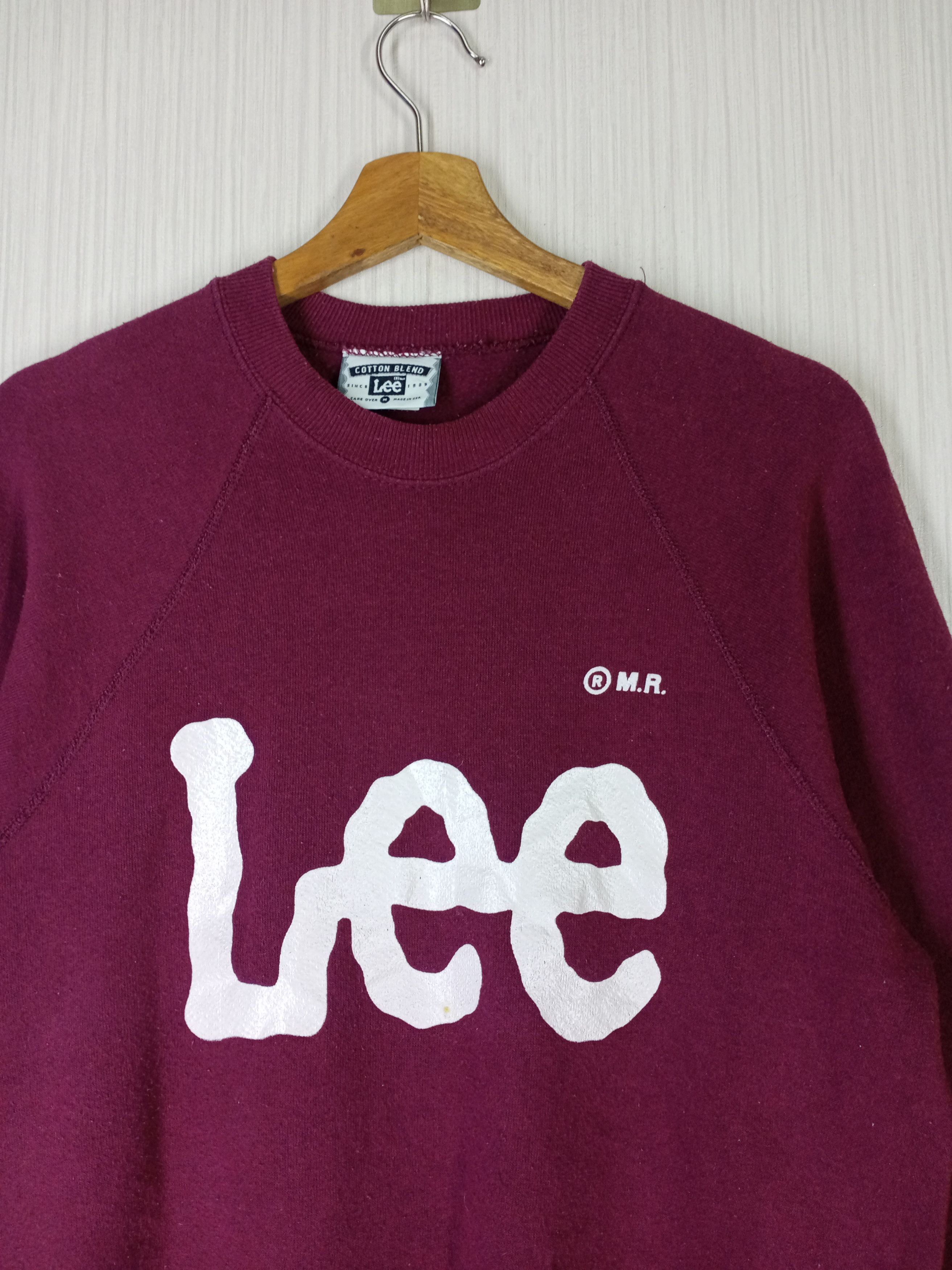 Lee × Vintage Rare Vintage 90s Lee Big Logo Crewneck Sweatshirt Pullover Size US M / EU 48-50 / 2 - 3 Thumbnail
