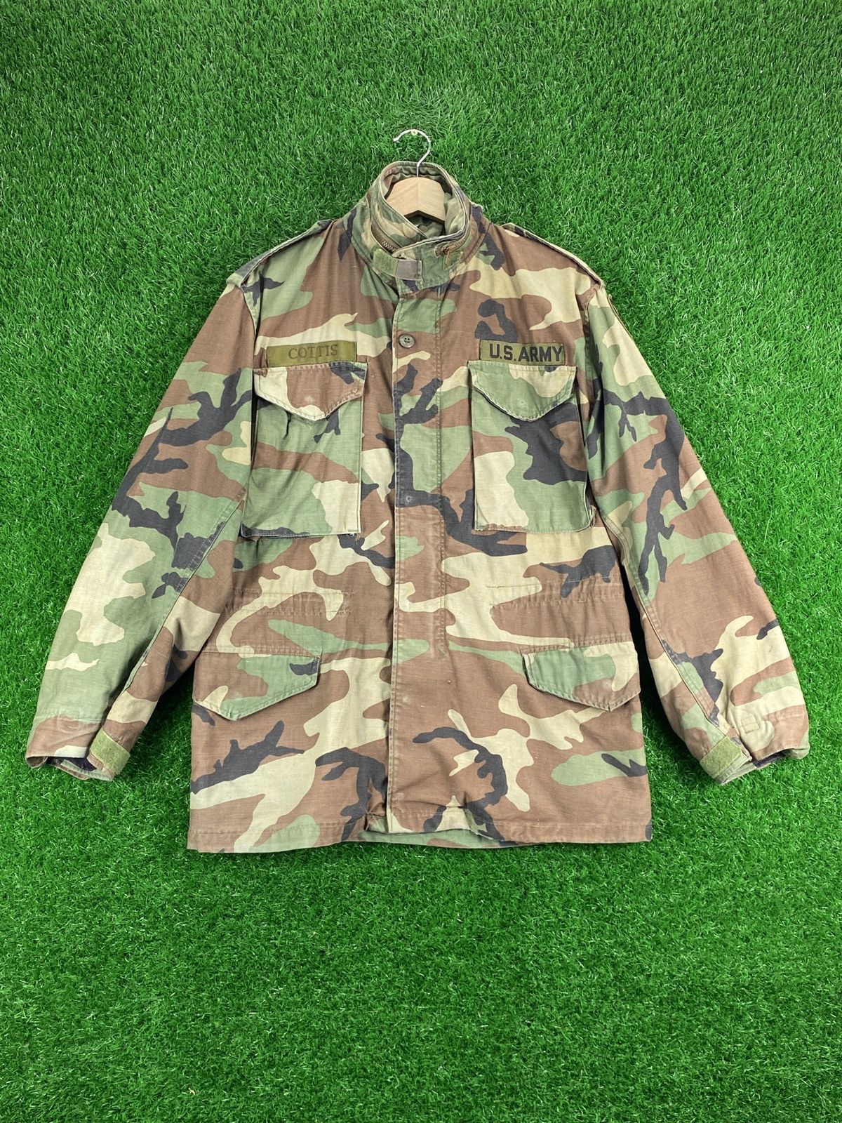 Vintage 80s Us Army Military Camo Jacket