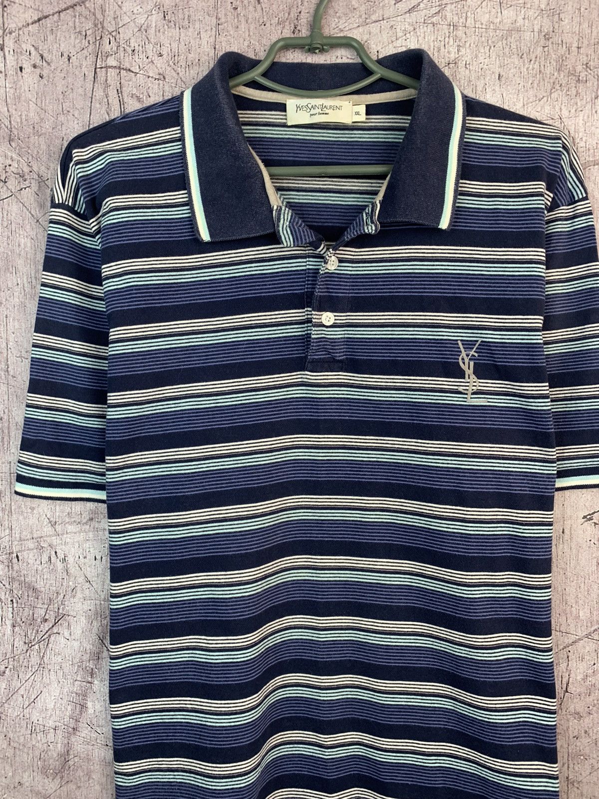 Vintage Yves Saint Laurent YSL logo Polo T-shirt Size US XXL / EU 58 / 5 - 2 Thumbnail