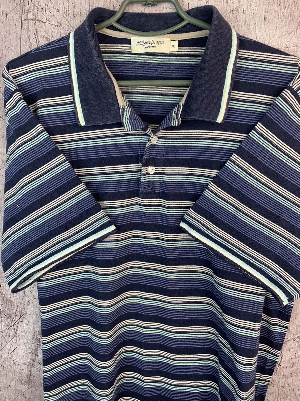 Vintage Yves Saint Laurent YSL logo Polo T-shirt Size US XXL / EU 58 / 5 - 8 Thumbnail