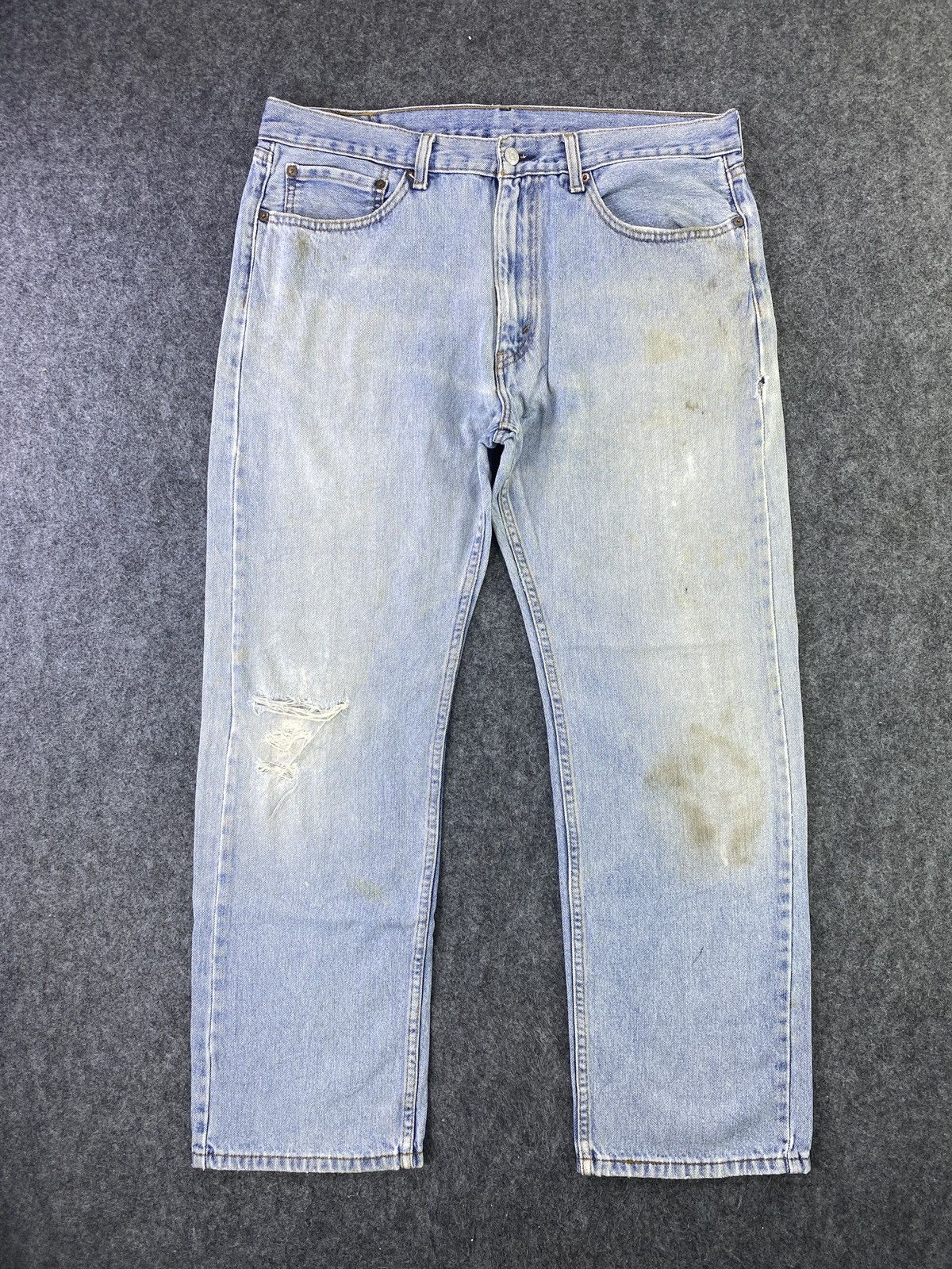 Levi's Vintage Levi's 505 Jeans Distress Blue Wash - J757 Size US 36 / EU 52 - 1 Thumbnail