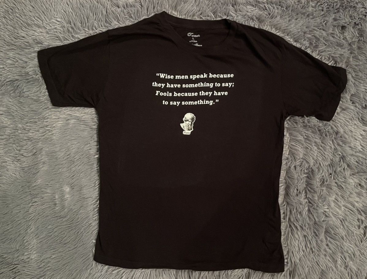 Vintage Plato quote philosophy vintage t-shirt Size US L / EU 52-54 / 3 - 1 Thumbnail